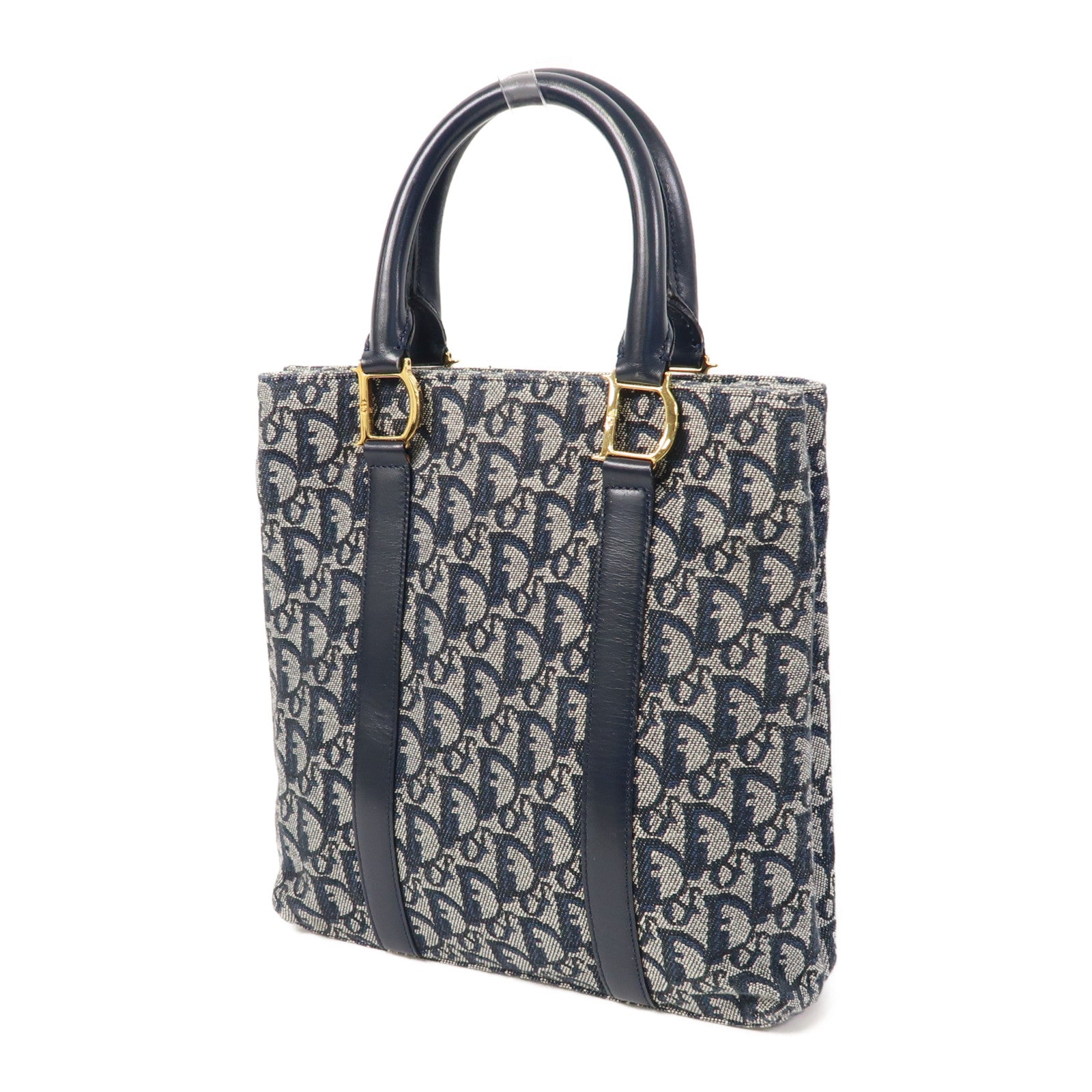 Dior 帆布Vintage Hand Bag金扣手挽袋藍色