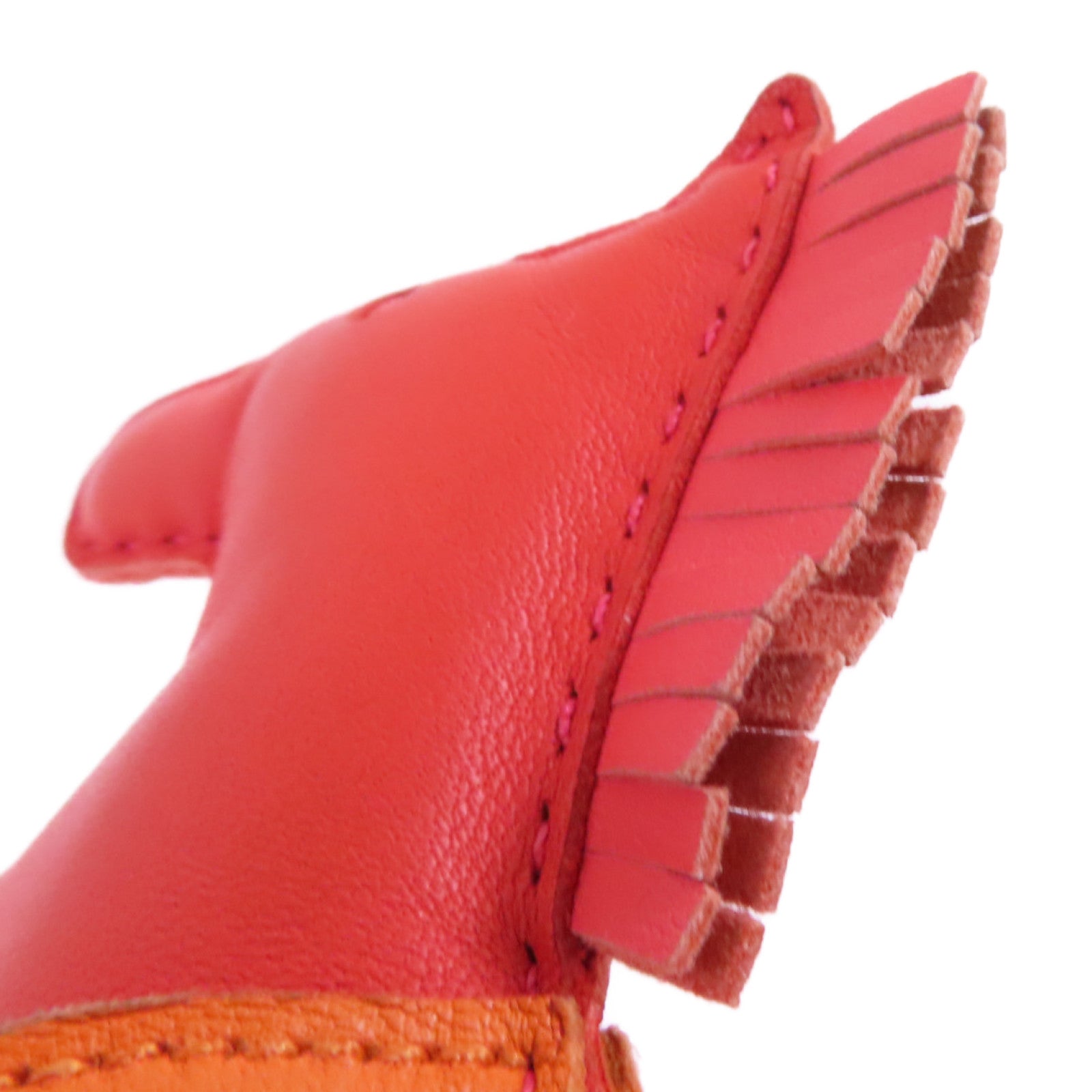 HERMES Swift皮革Redeo MM Charm掛飾橙色