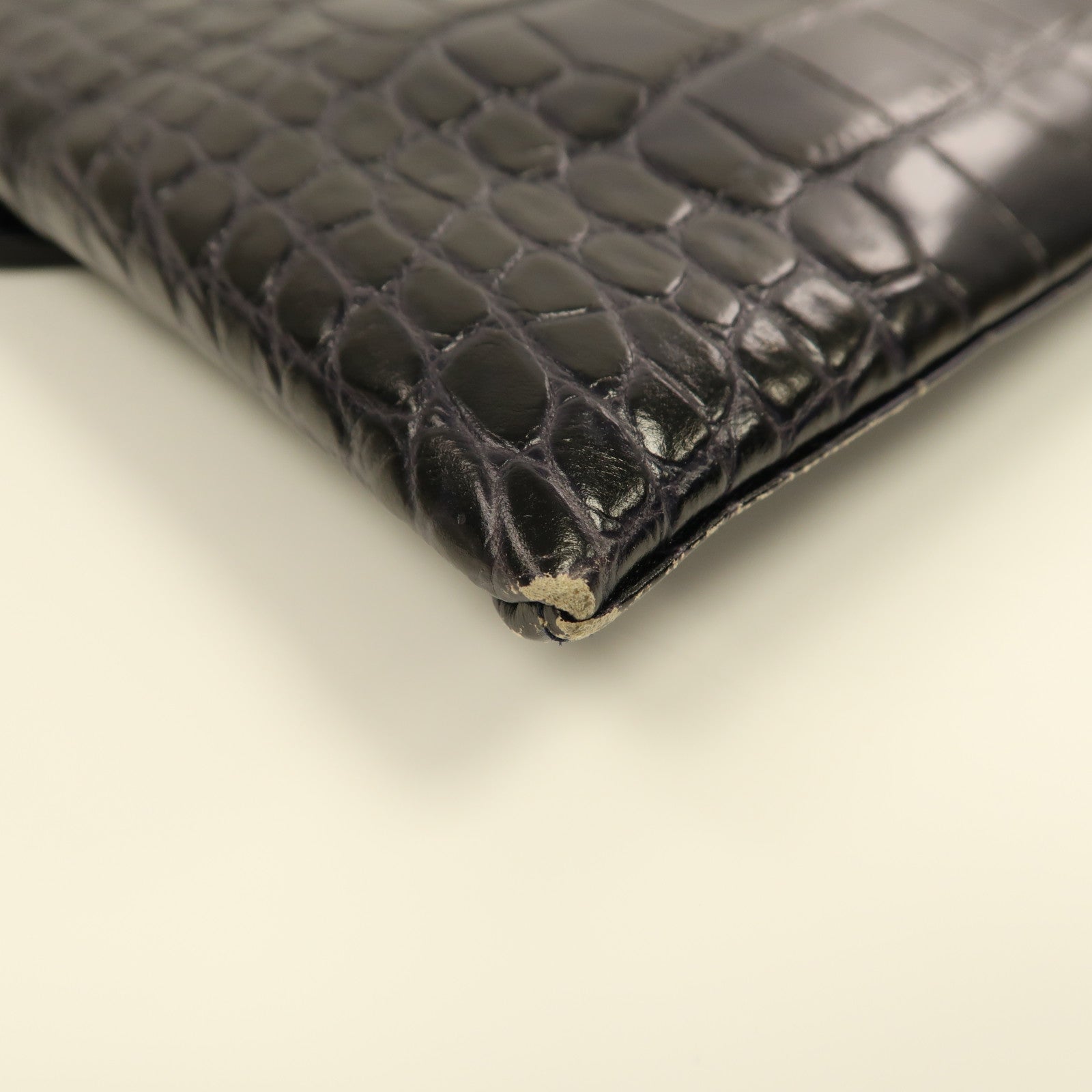 GIVENCHY 牛皮皮革Clutch金扣手拿包藍色