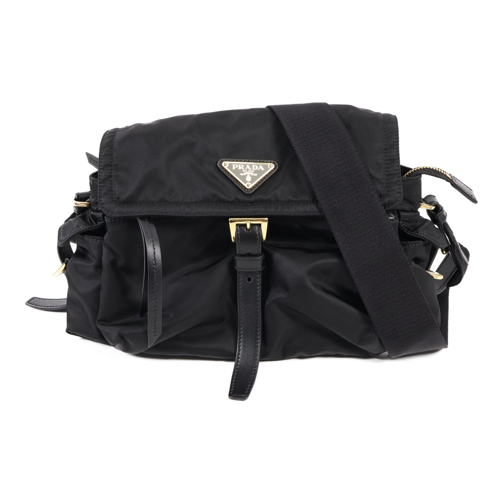 PRADA 尼龍Shoulder Bag金扣肩背袋