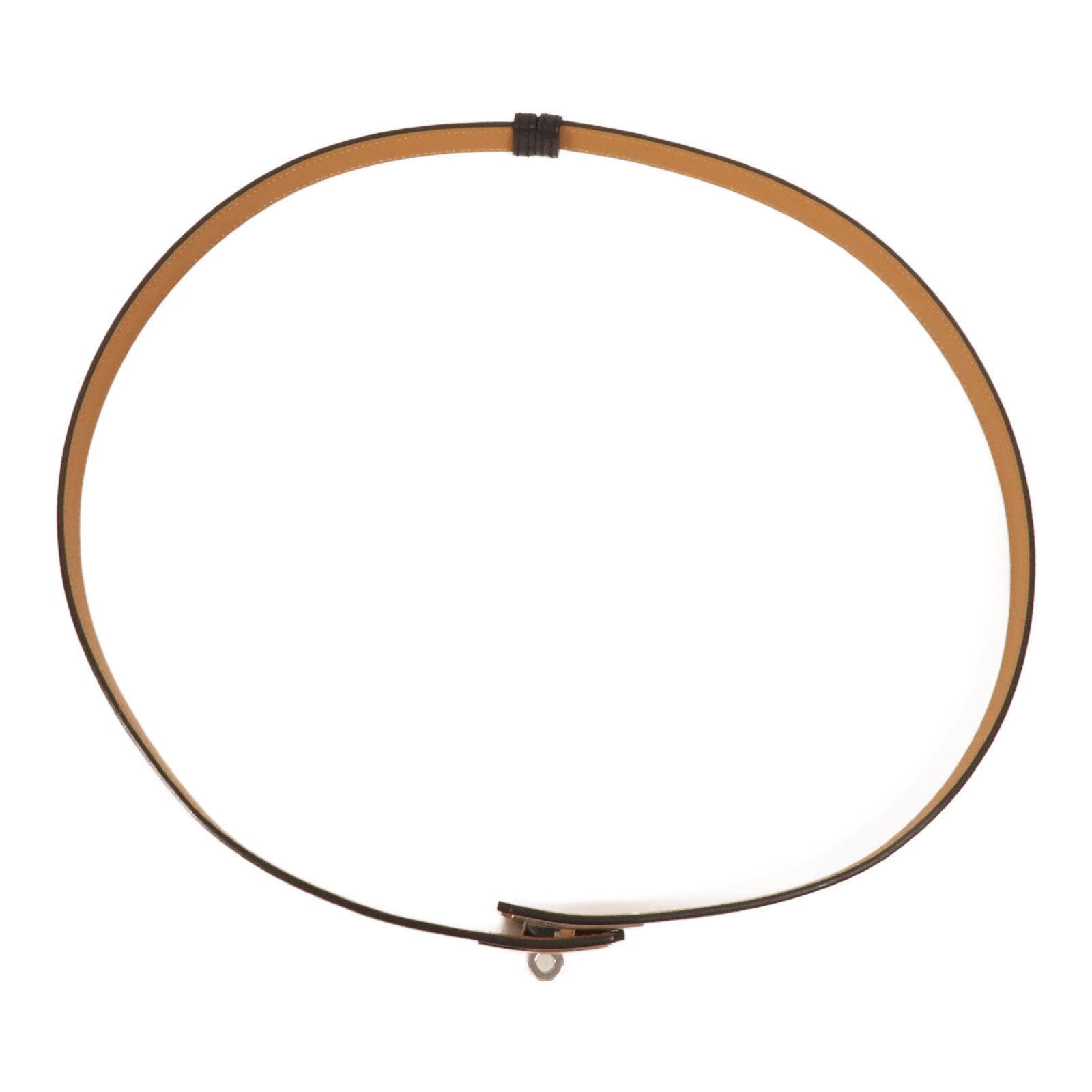 HERMES Epsom皮革Kelly 18 Belt皮帶Noir