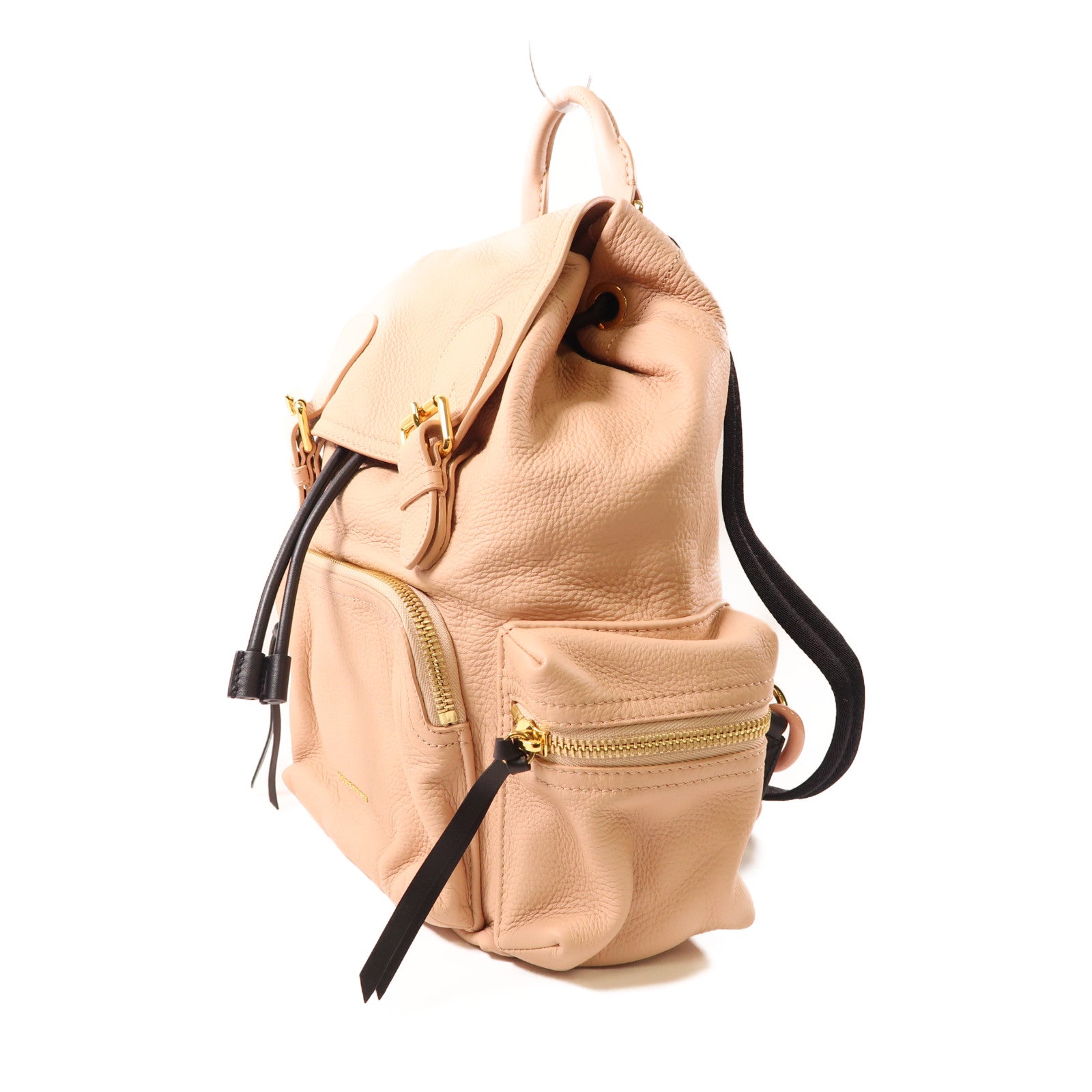 BURBERRY 牛皮皮革Backpack金扣背包粉紅色