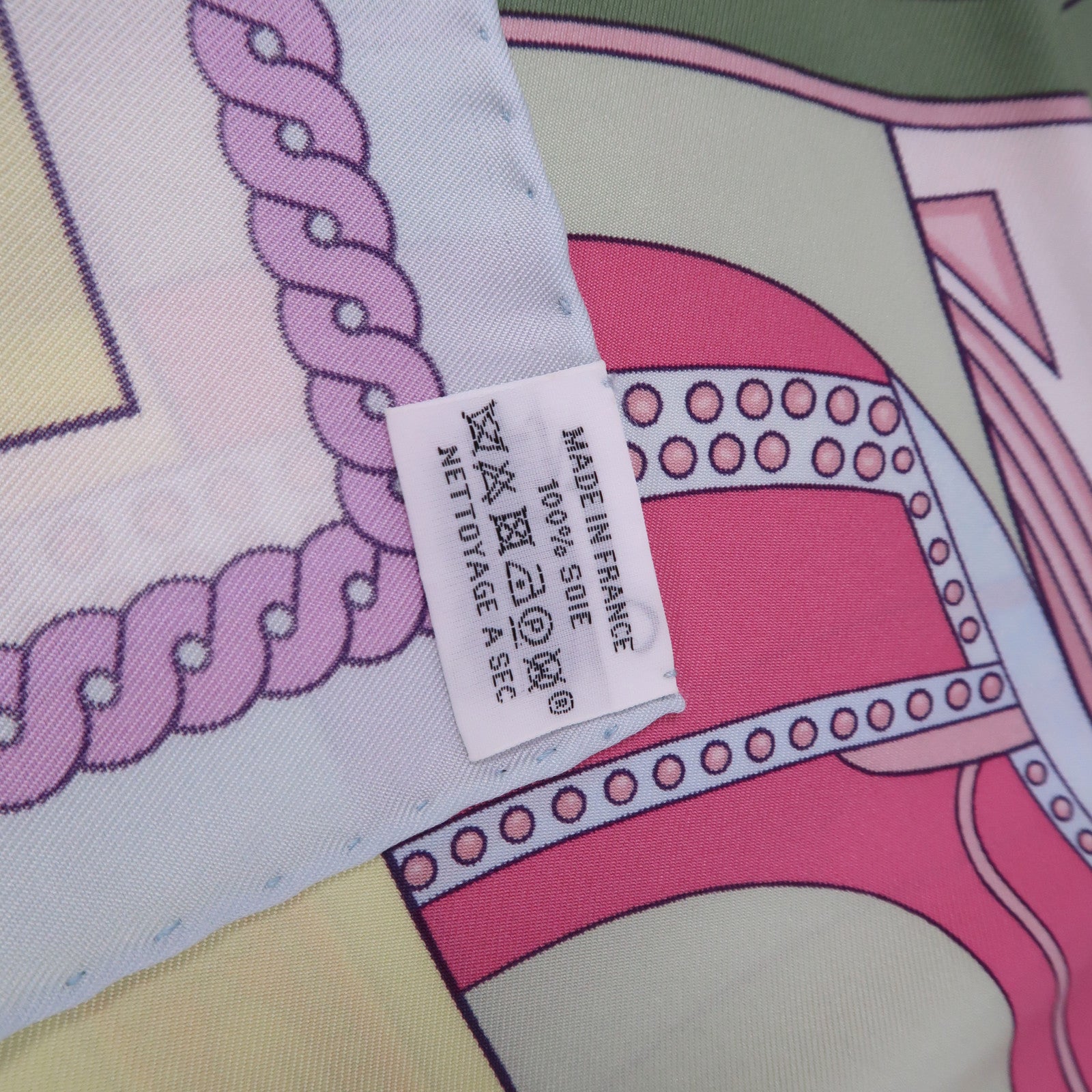 HERMES 【激減優惠】絲質Scarf 90cmx90cm絲巾綠色/黃色/粉紅色