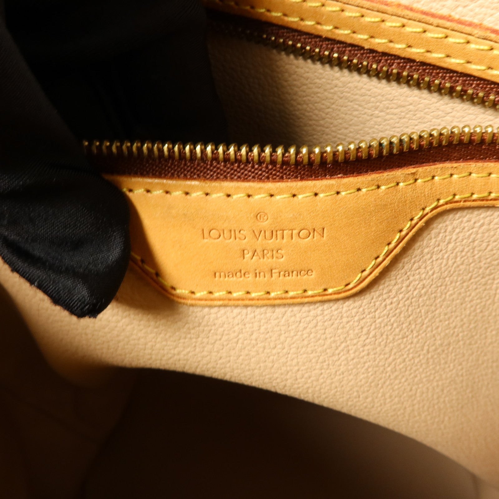 LOUIS VUITTON Monogram Bucket GM金扣手挽袋棕色