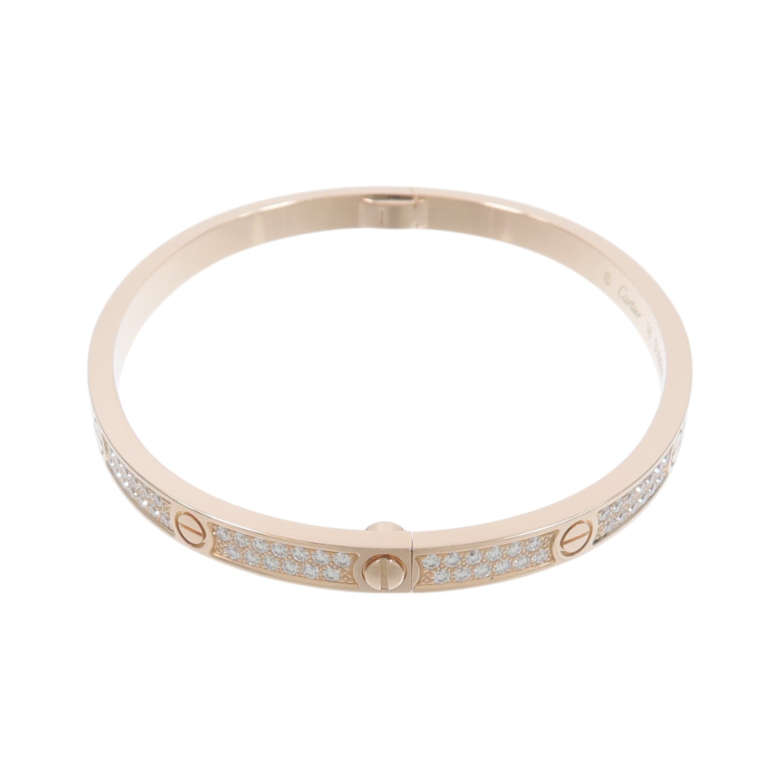 CARTIER 18K玫瑰金Love Bracelet鑽石手鏈