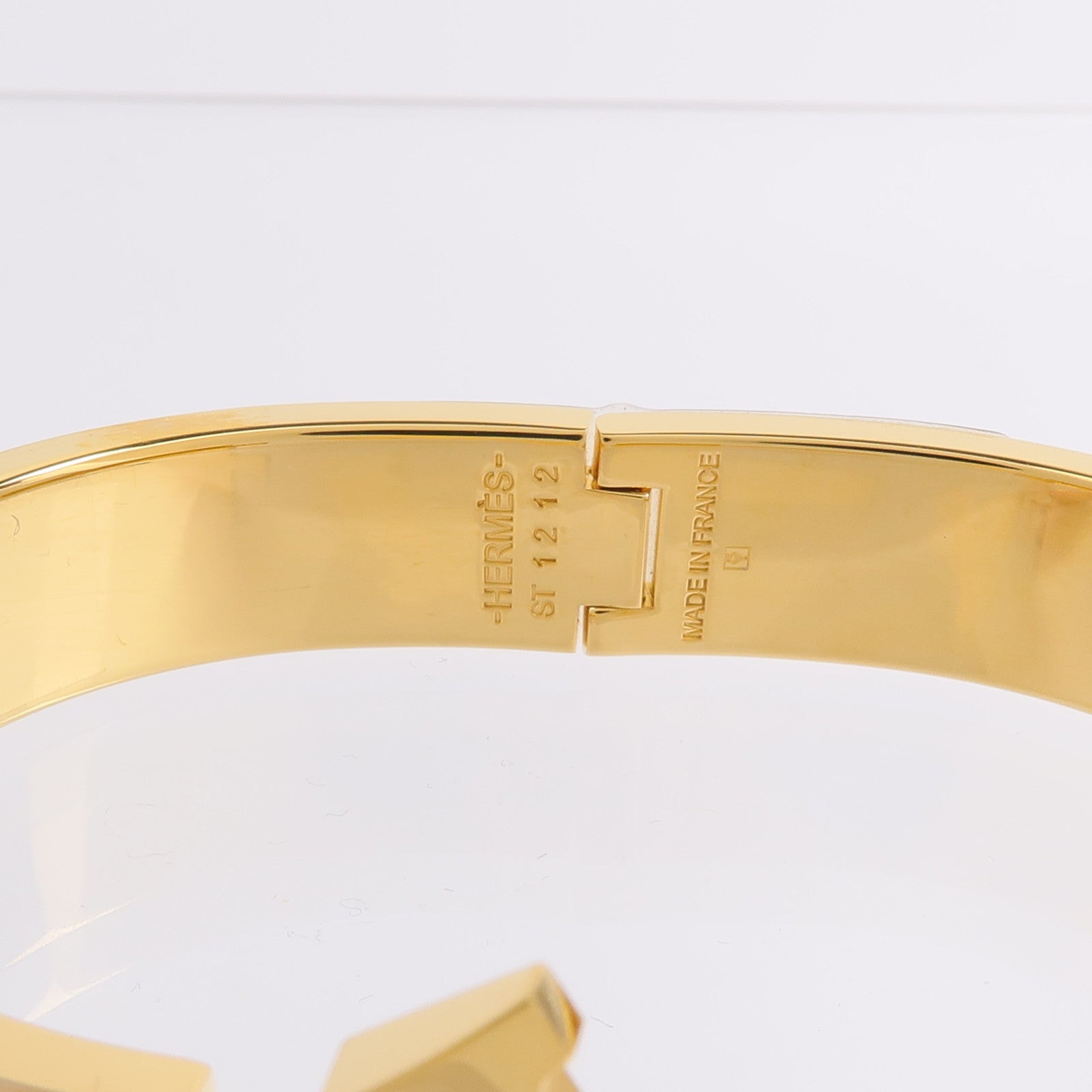 HERMES 金屬Clic H銀扣手鐲