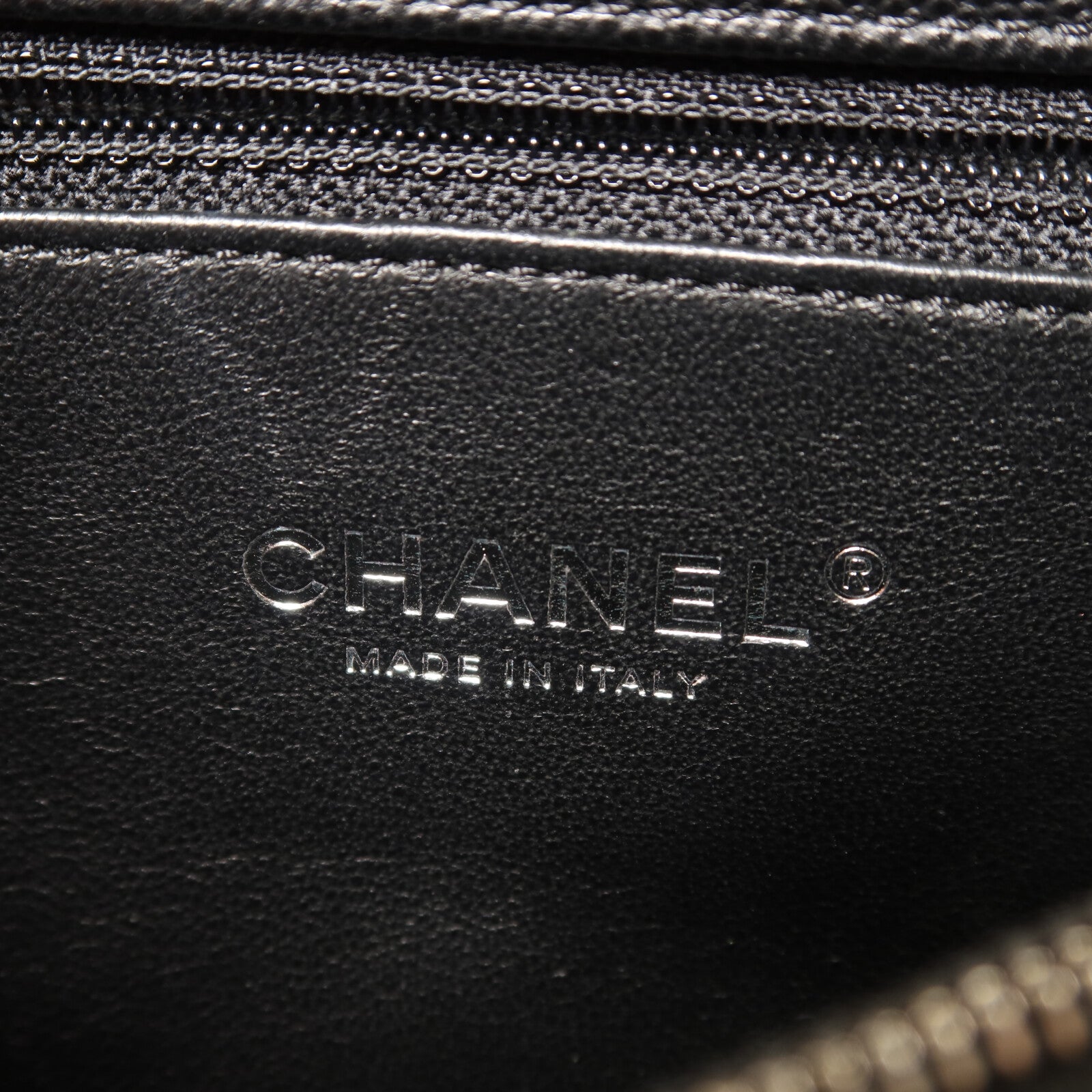 CHANEL 牛皮皮革/蜥蝪皮革Coco Handle Medium銀扣鏈帶手挽肩背兩用袋