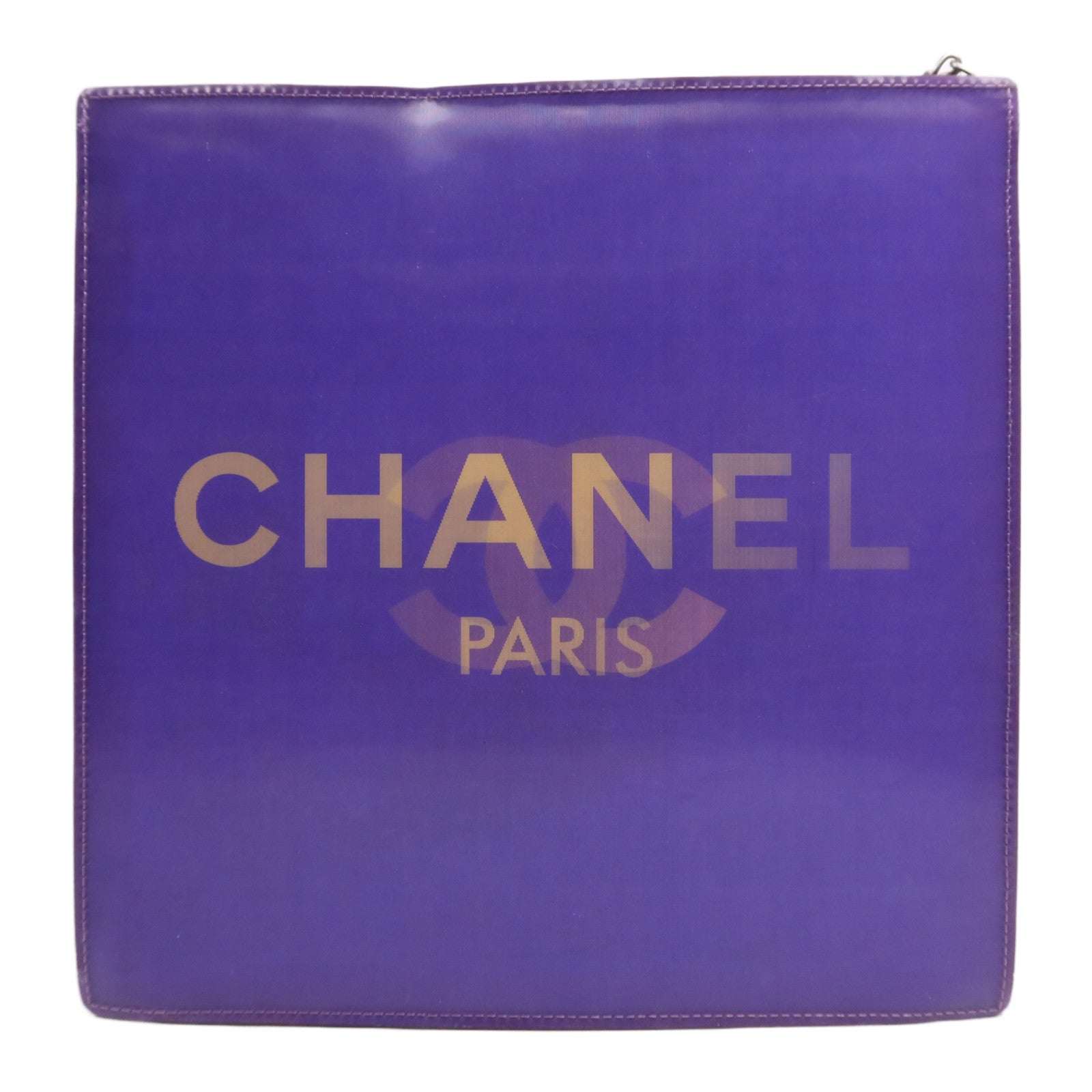 CHANEL PVC Chain Shoulder銀扣肩背袋
