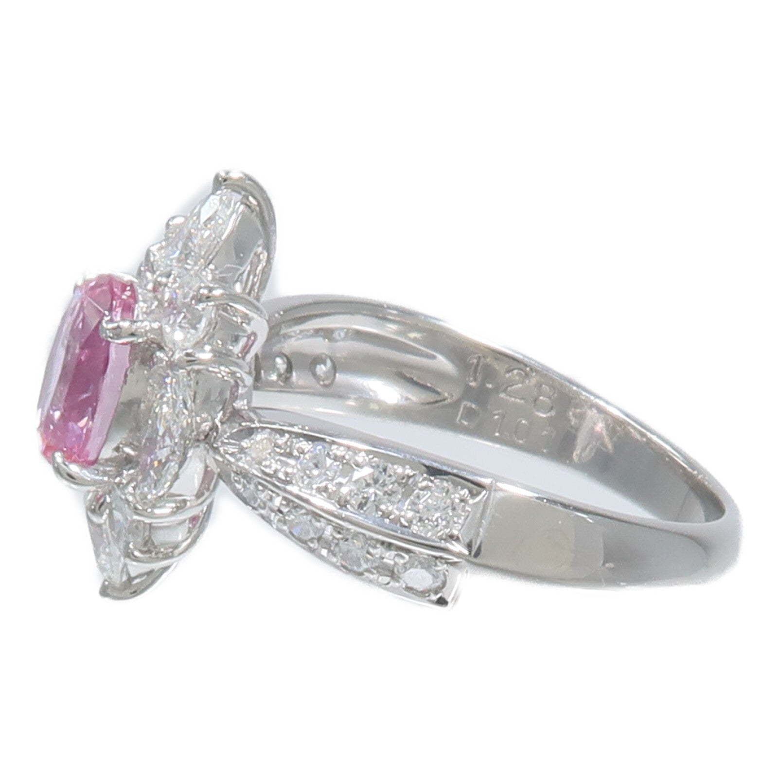 JEWELRY PT900鉑金Pink Sapphire Diamond Ring