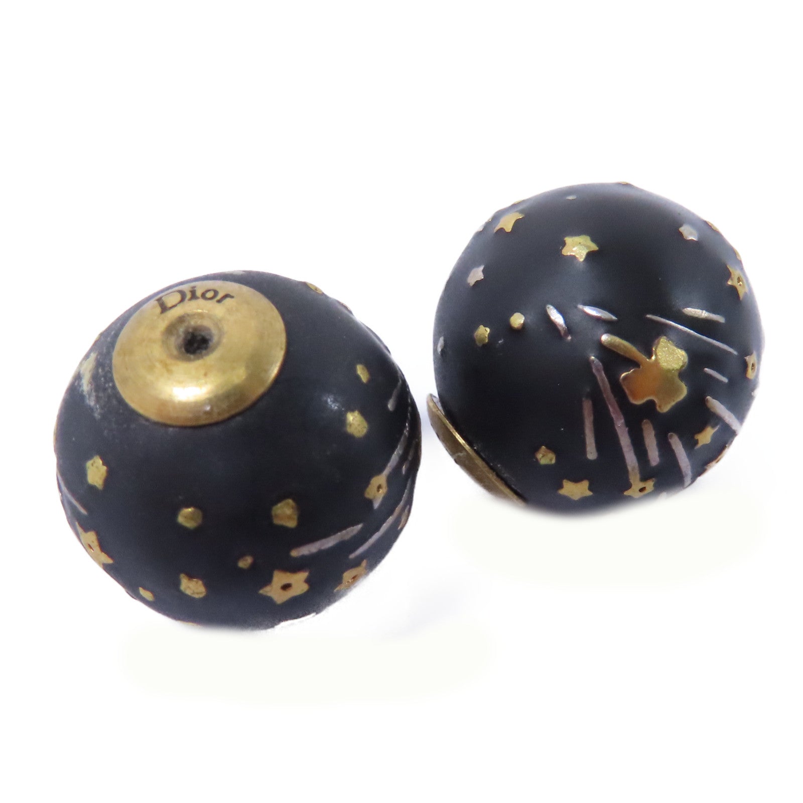 Dior 金屬Earrings耳環金色/黑色