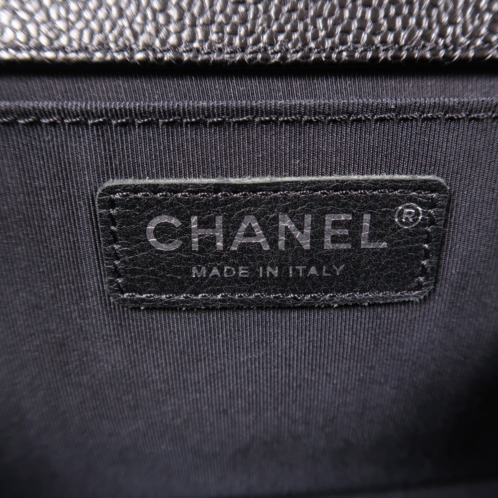 CHANEL 牛皮皮革Boy 25cm鏈帶肩背袋