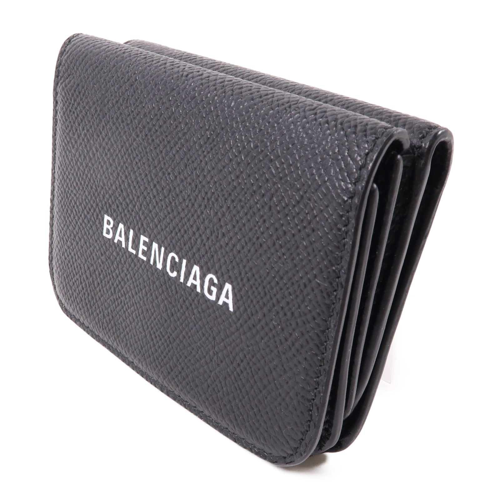 BALENCIAGA 牛皮皮革Wallet金扣錢包黑色