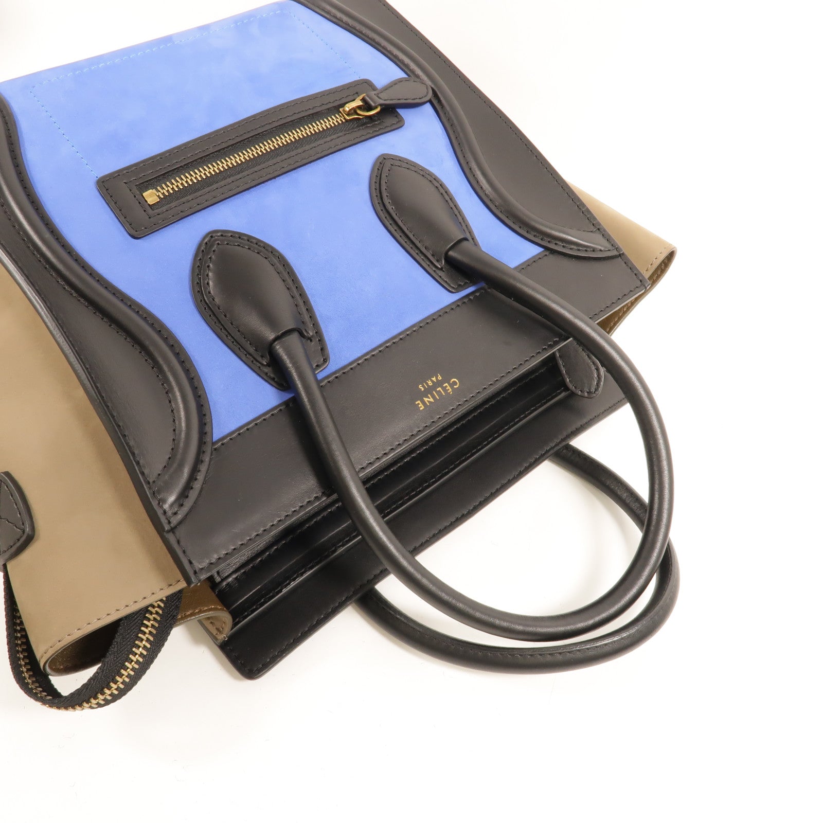CELINE 牛皮皮革Micro Luggage手挽袋