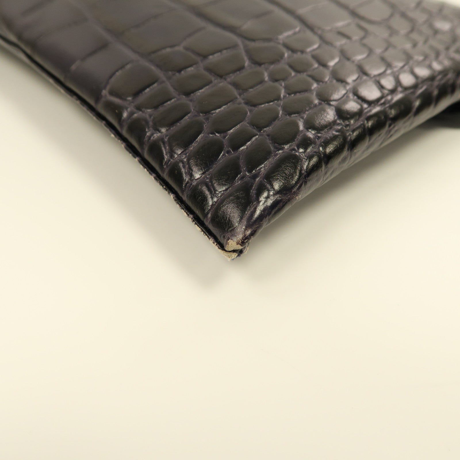 GIVENCHY 牛皮皮革Clutch金扣手拿包藍色