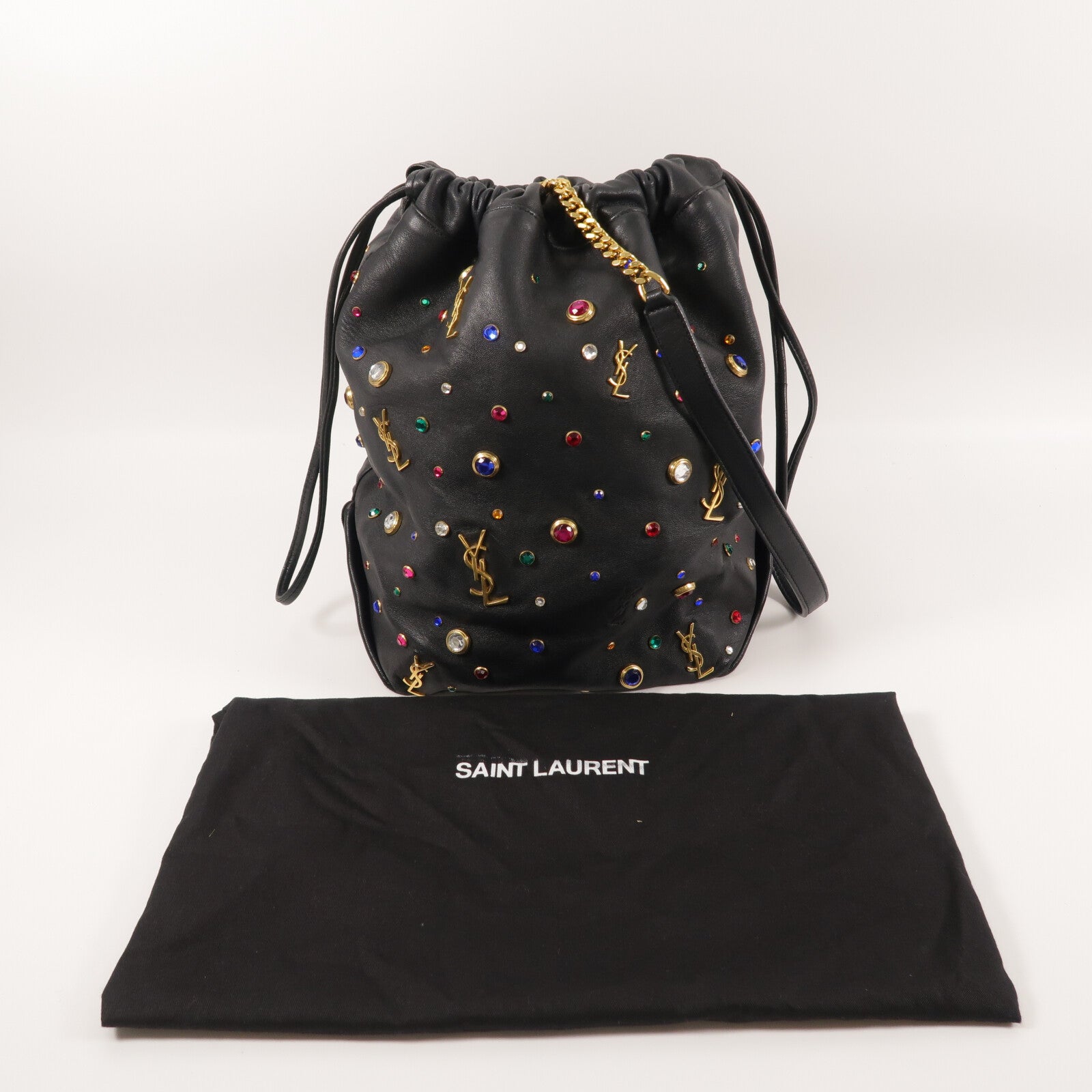 YVES SAINT LAURENT 牛皮皮革Chain Shoulder Bag鏈帶肩背袋