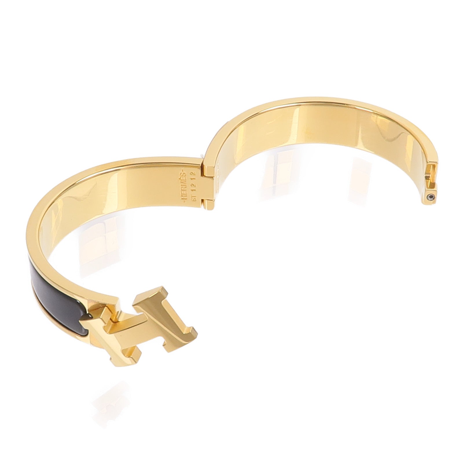 HERMES 金屬Clic H銀扣手鐲