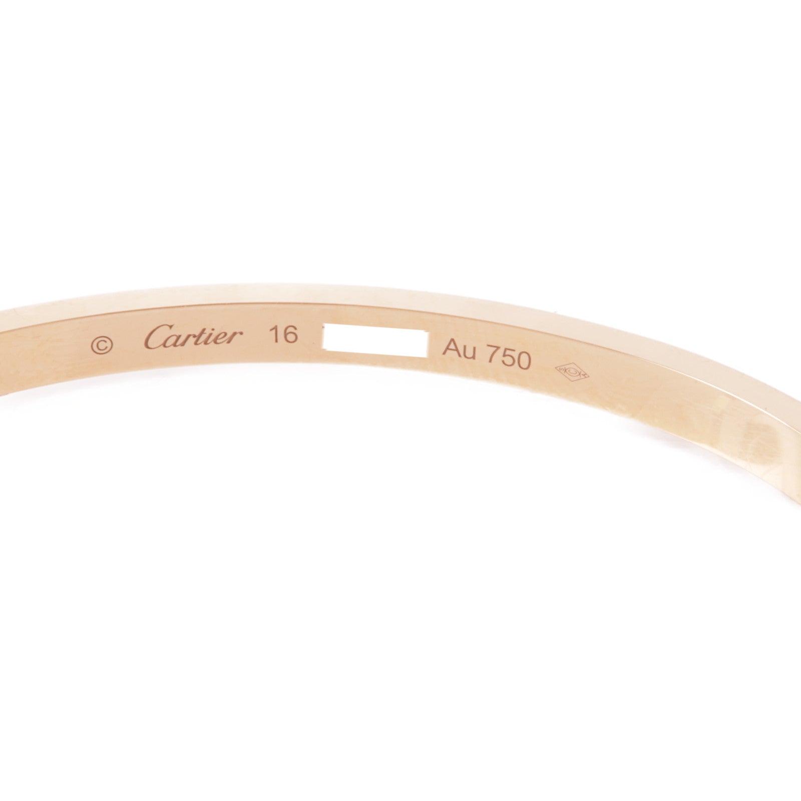 CARTIER 18K玫瑰金Love Bracelet 10 Diamonds鑽石手鐲Cartier#16