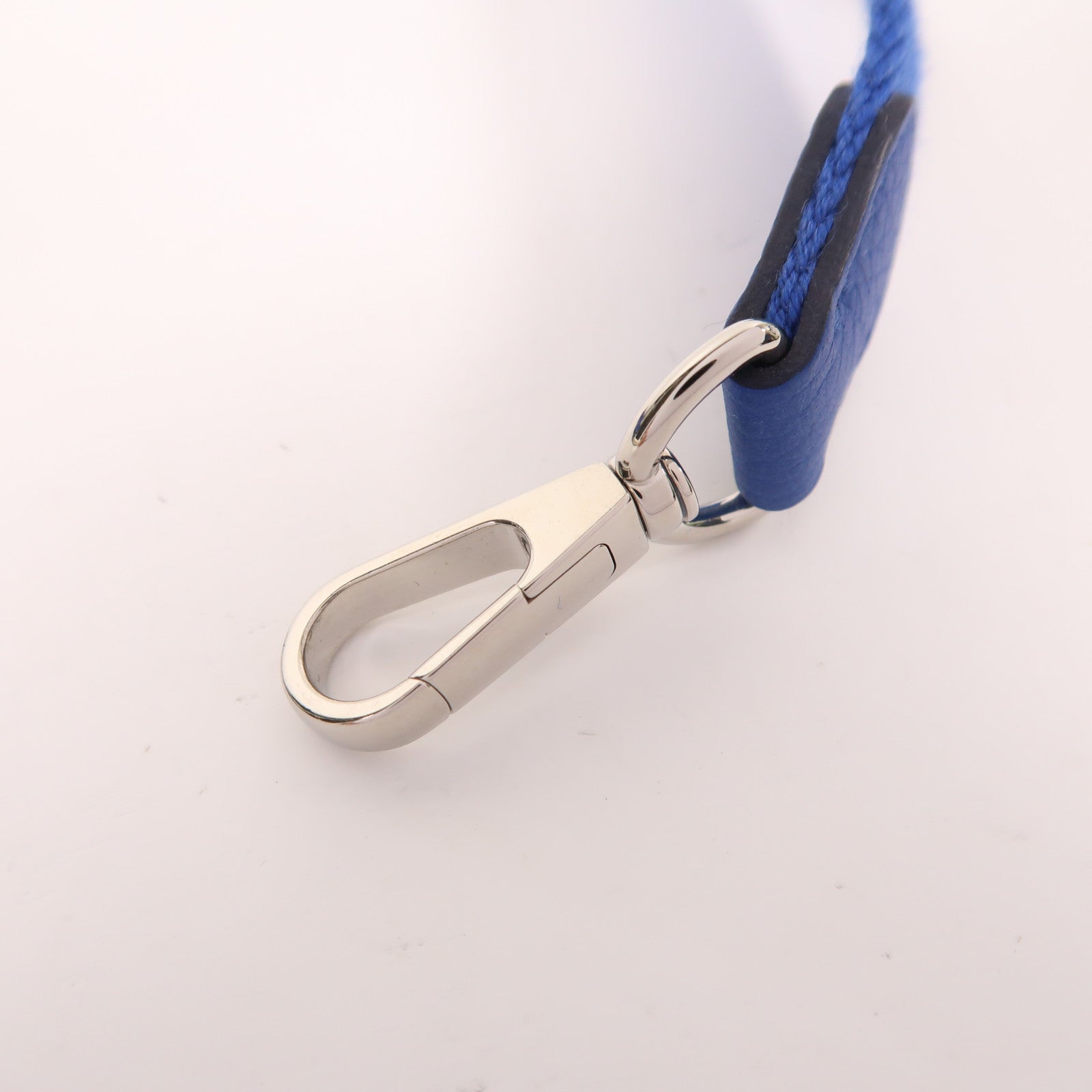 HERMES Clemence皮革Evelyne TPM銀扣肩背袋Bleu France