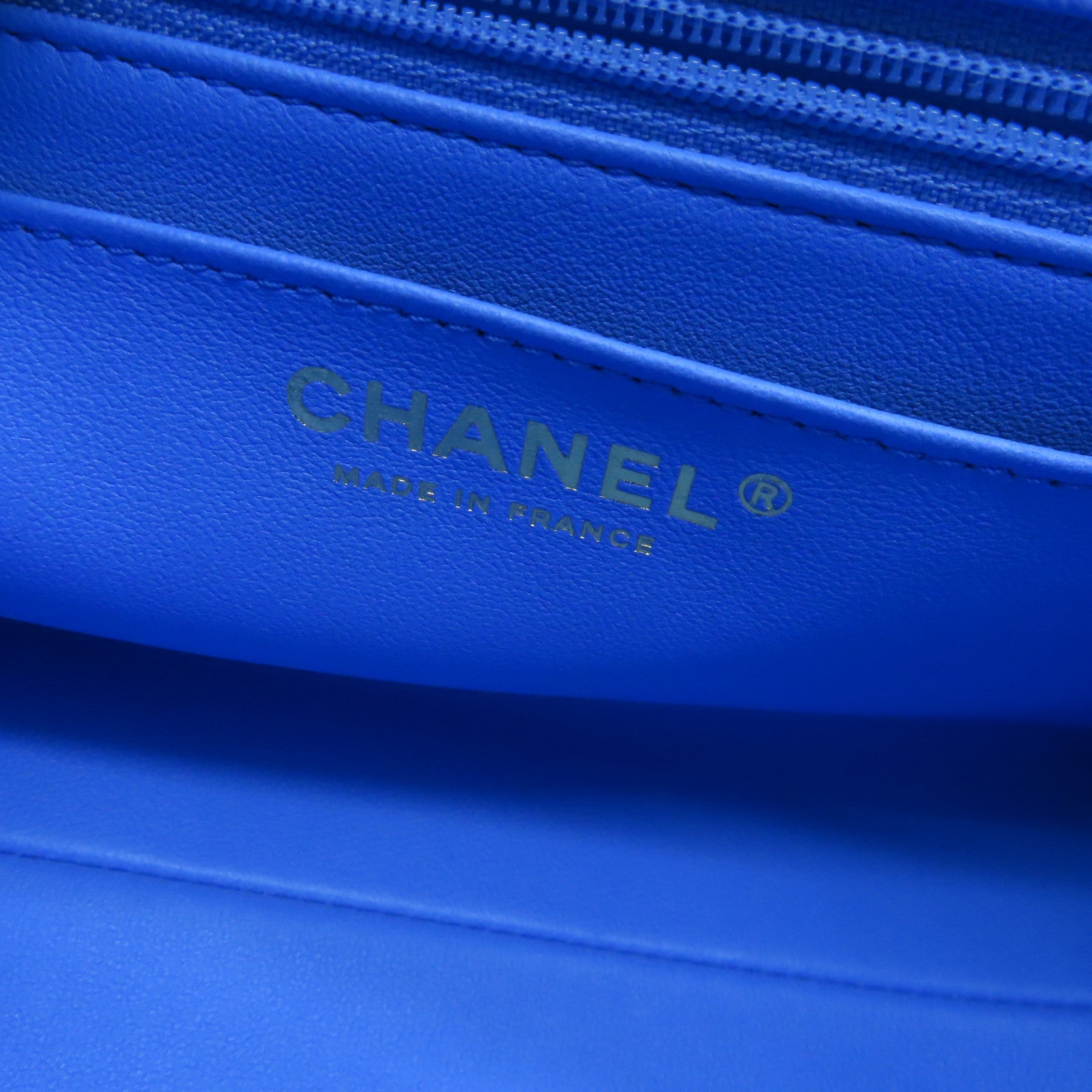 CHANEL 菱格牛皮皮革Small Retro Twist Bag金扣肩背袋藍色