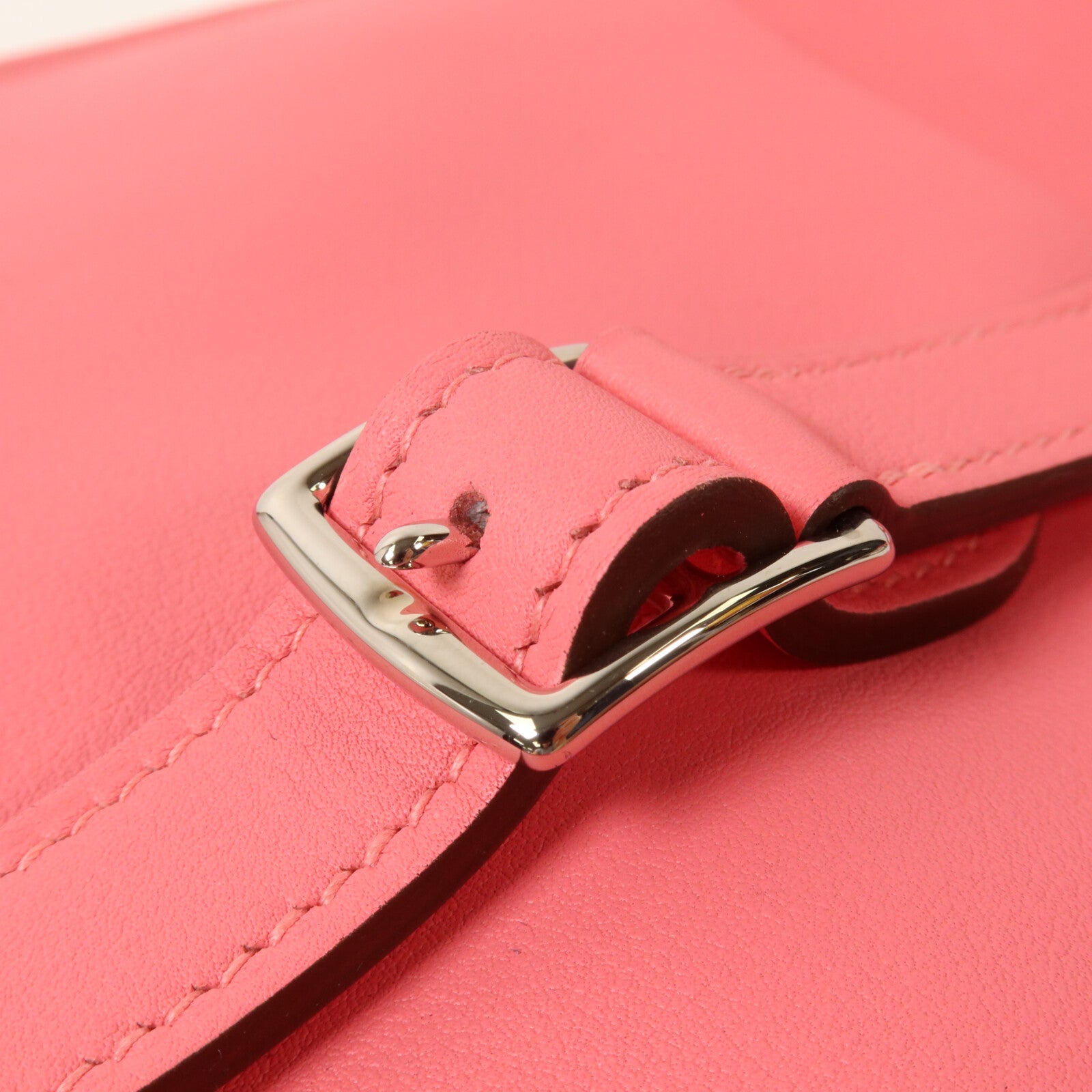 HERMES Swift皮革Mini Halzan手挽肩背兩用袋Rose Azalee