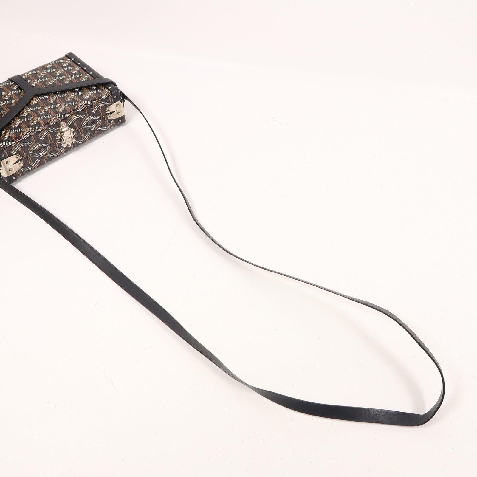 GOYARD 塗層帆布Minaudiere Trunk Bag銀扣肩背袋