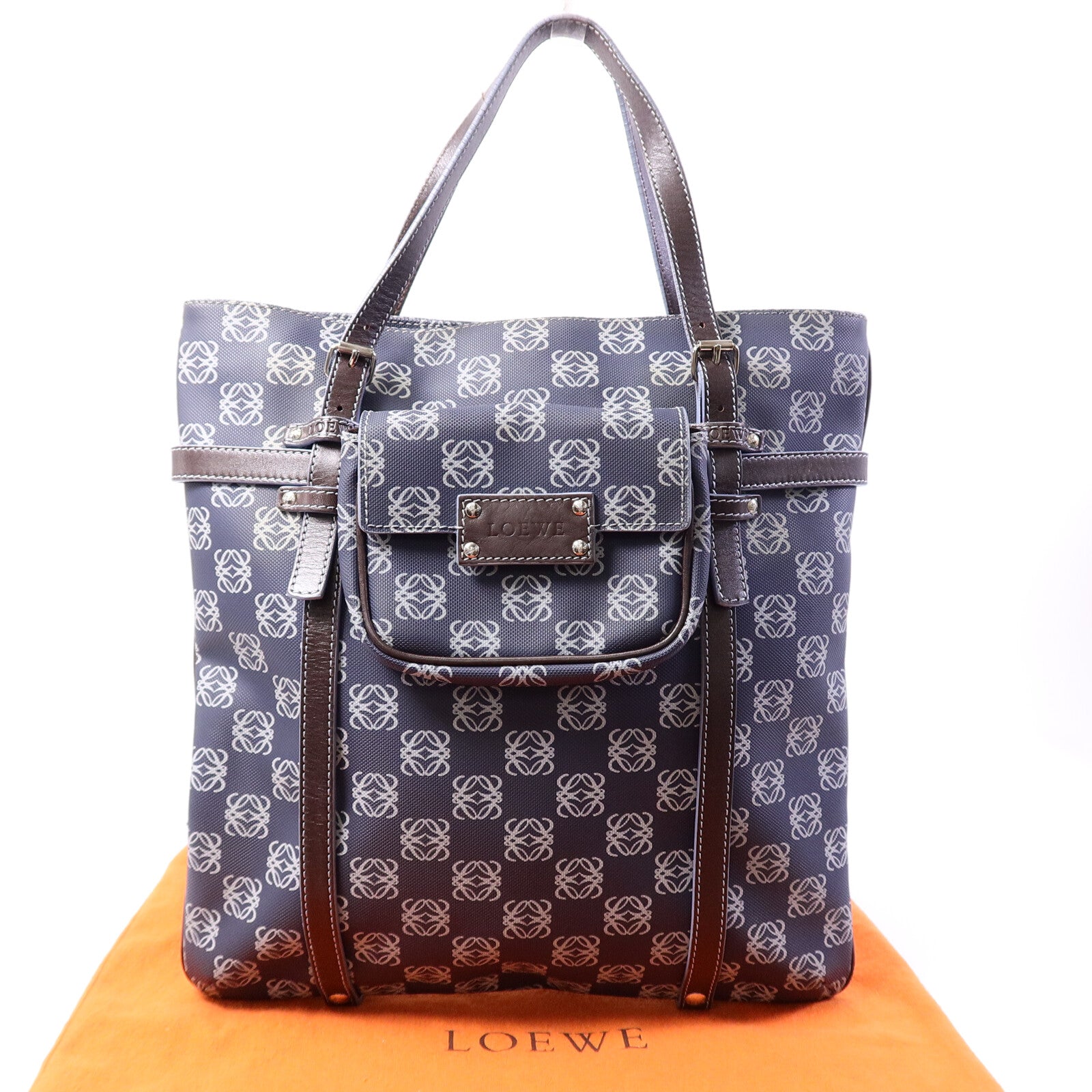 LOEWE 帆布Anagram Shoulder Bag肩背袋