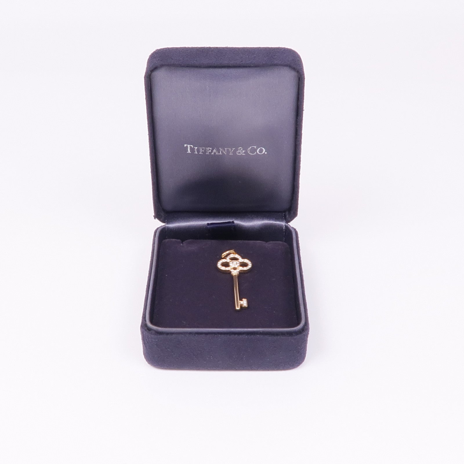 TIFFANY＆CO 18K黃金Fleur de L'skiDiamond Pendant Top鑽石吊墜