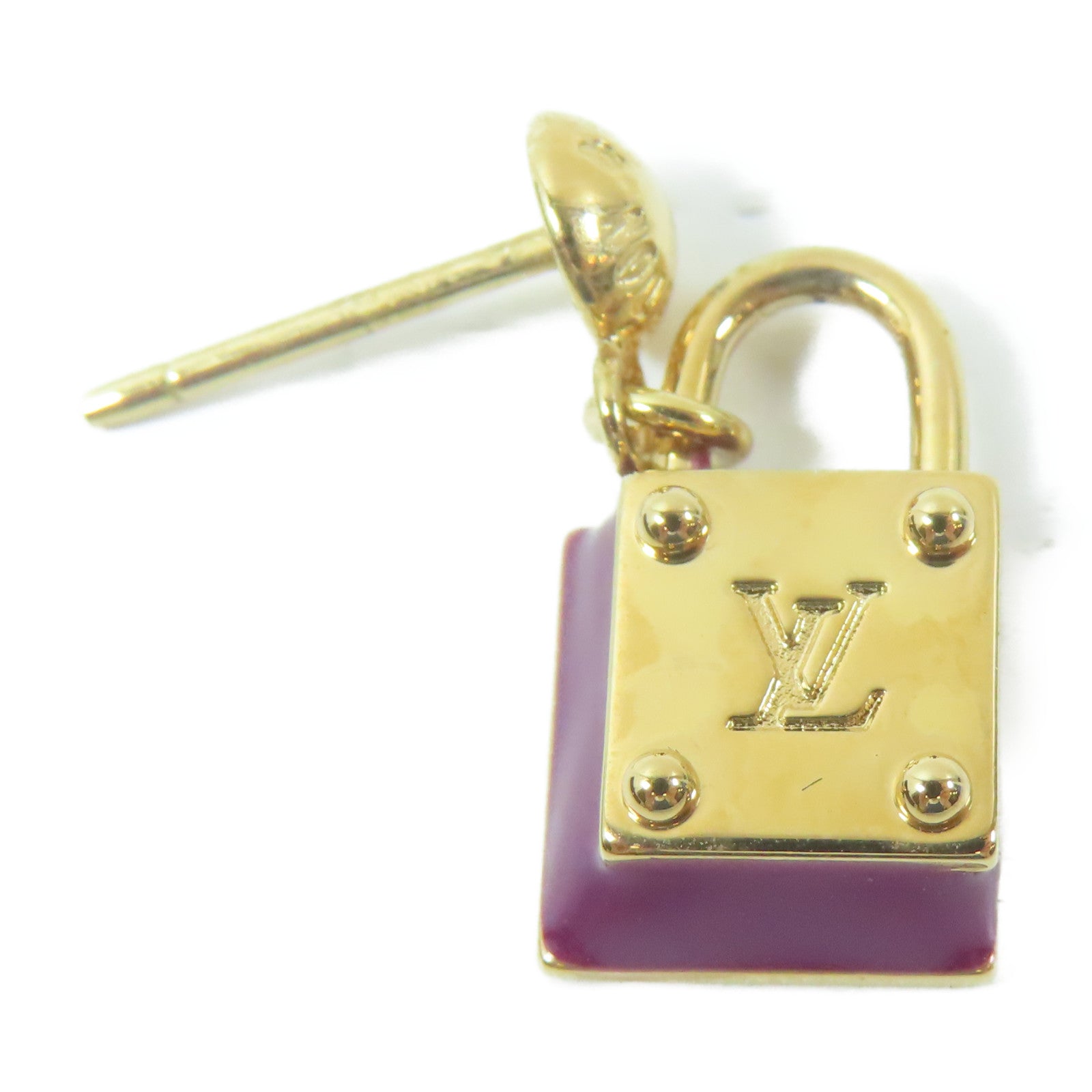 LOUIS VUITTON 金屬Pierced Earrings耳環金色