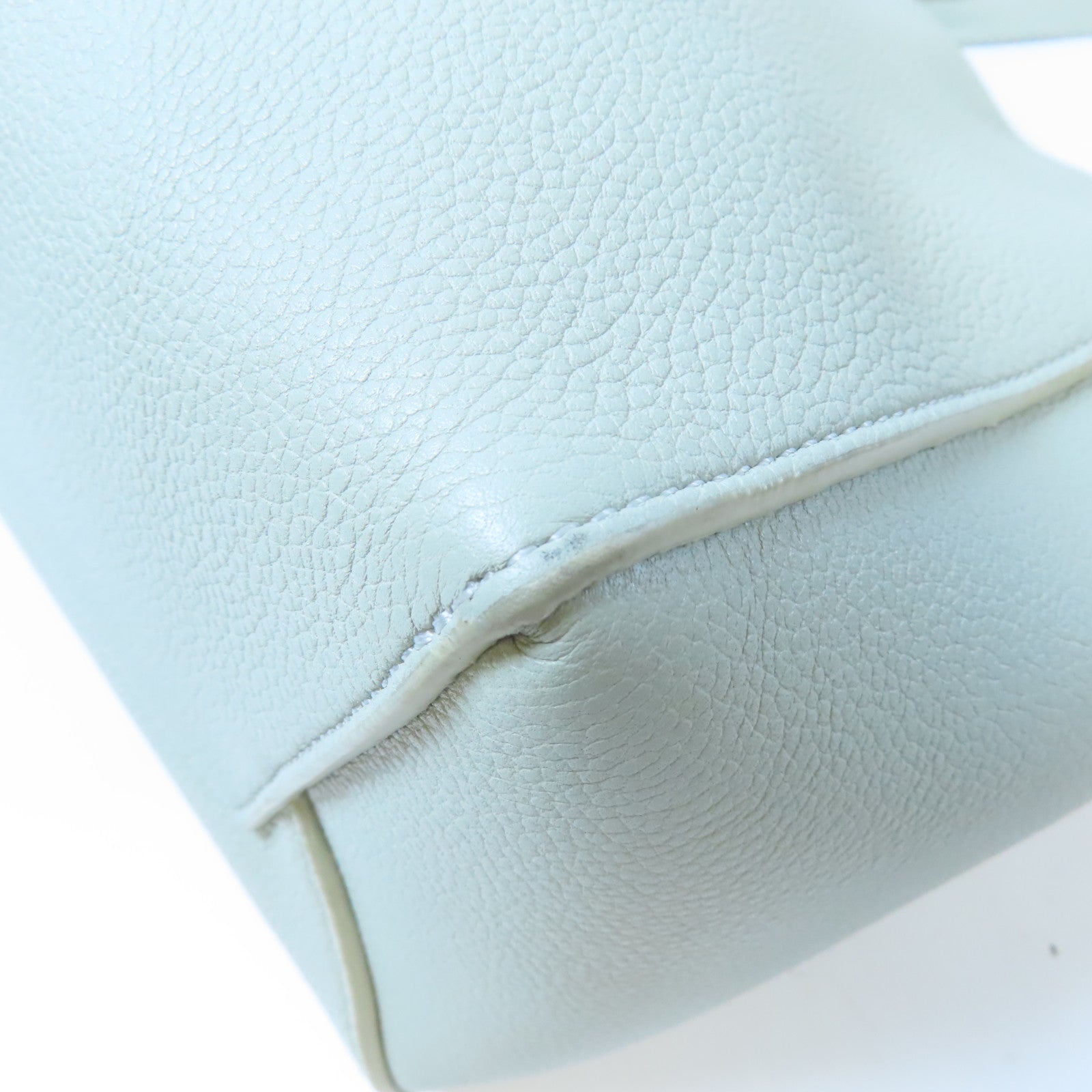 CELINE 牛皮皮革Sangle Bucket Small金扣肩背袋綠色