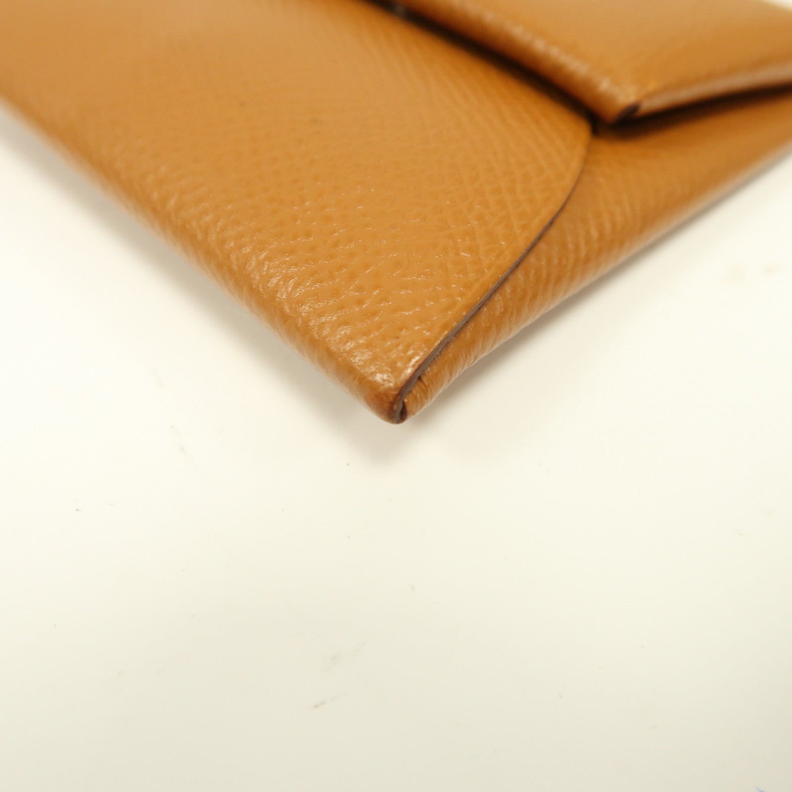 HERMES 【激減優惠】Epsom皮革Bastia Coin Case銀扣零錢包啡色