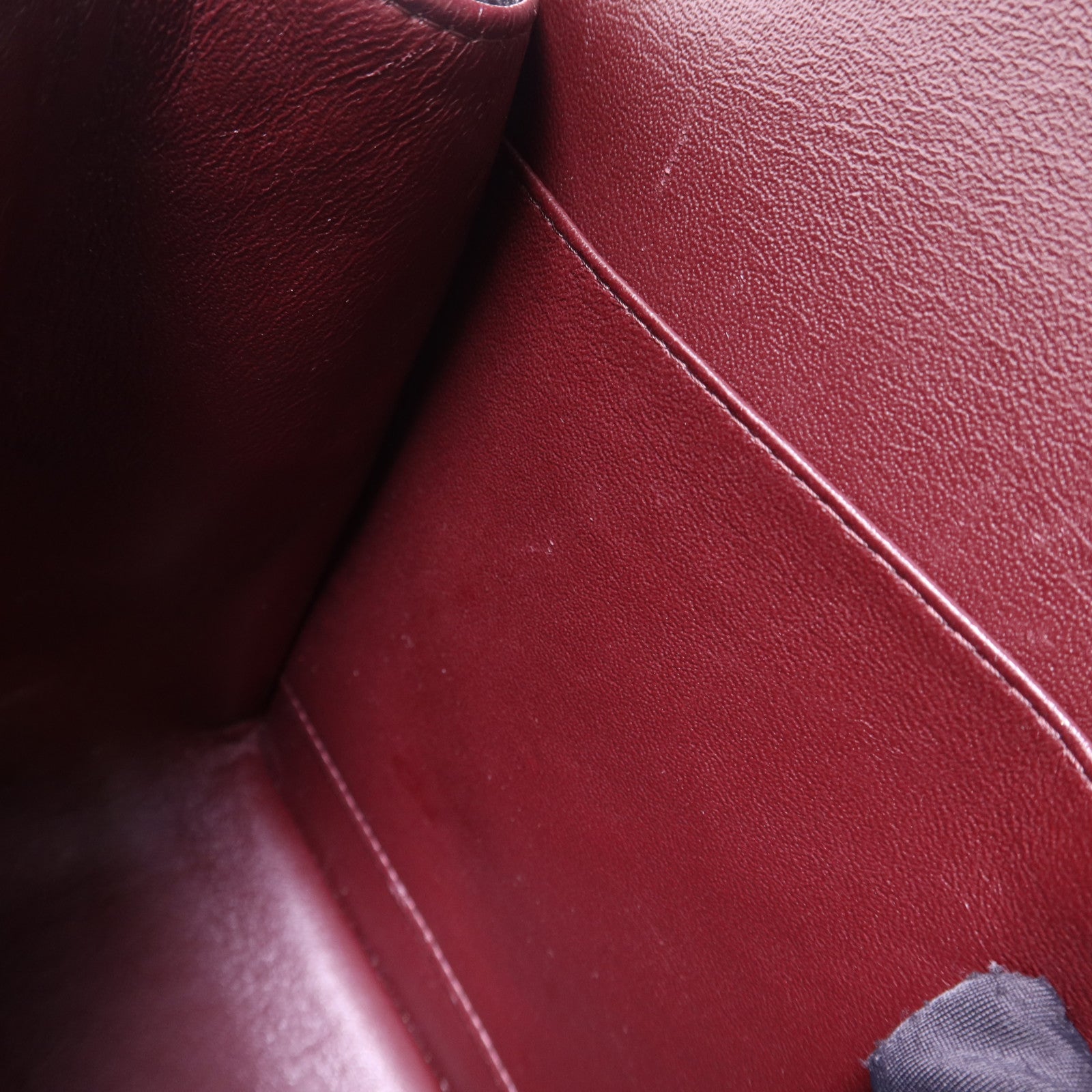 CHANEL 牛皮皮革Large Classic銀扣鏈帶肩背袋