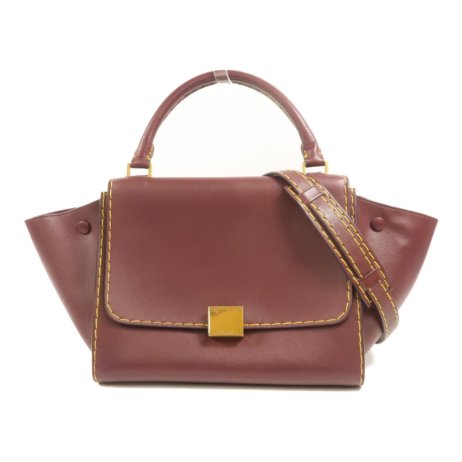 CELINE 牛皮皮革Trapeze手挽肩背兩用袋