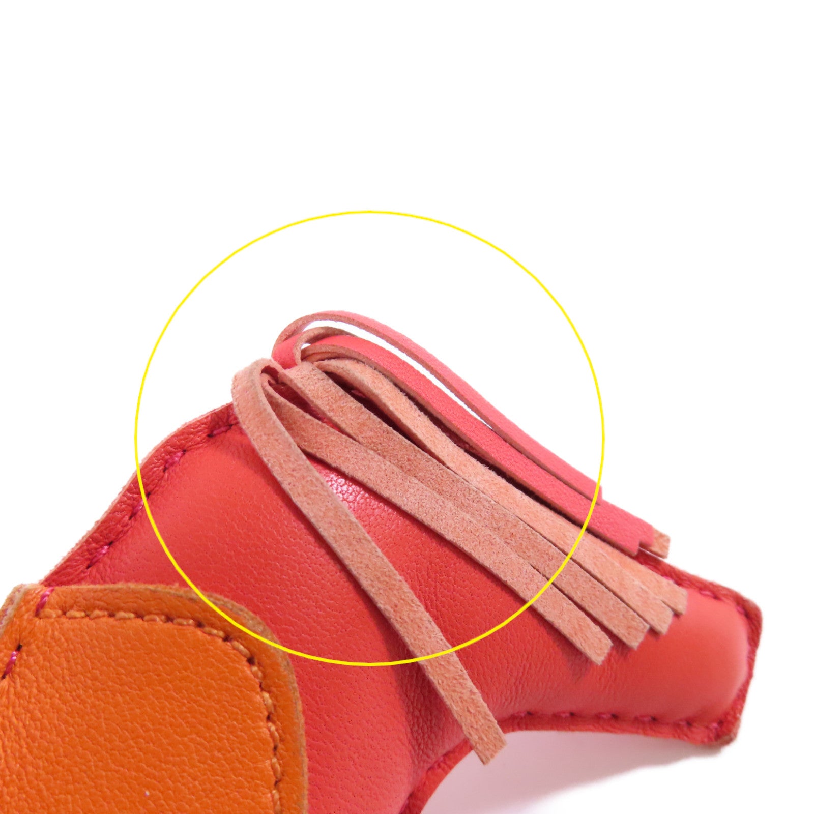 HERMES Swift皮革Redeo MM Charm掛飾橙色