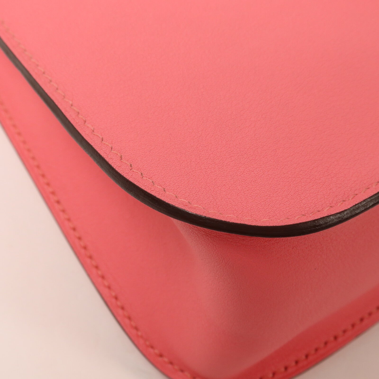 HERMES Swift皮革Mini Halzan手挽肩背兩用袋Rose Azalee