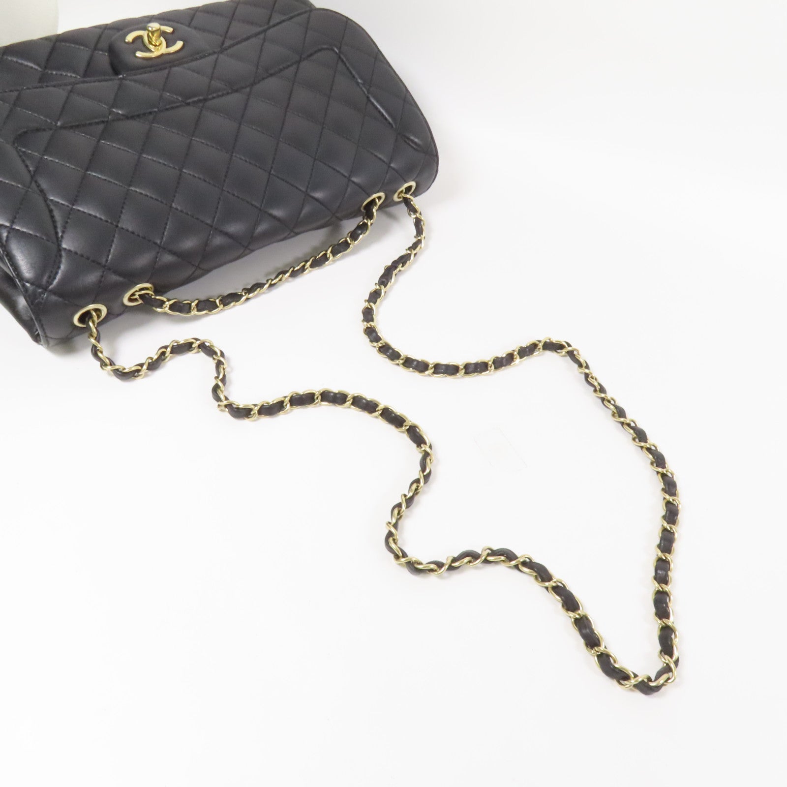 CHANEL 牛皮皮革Shoulder Bag金扣肩背袋