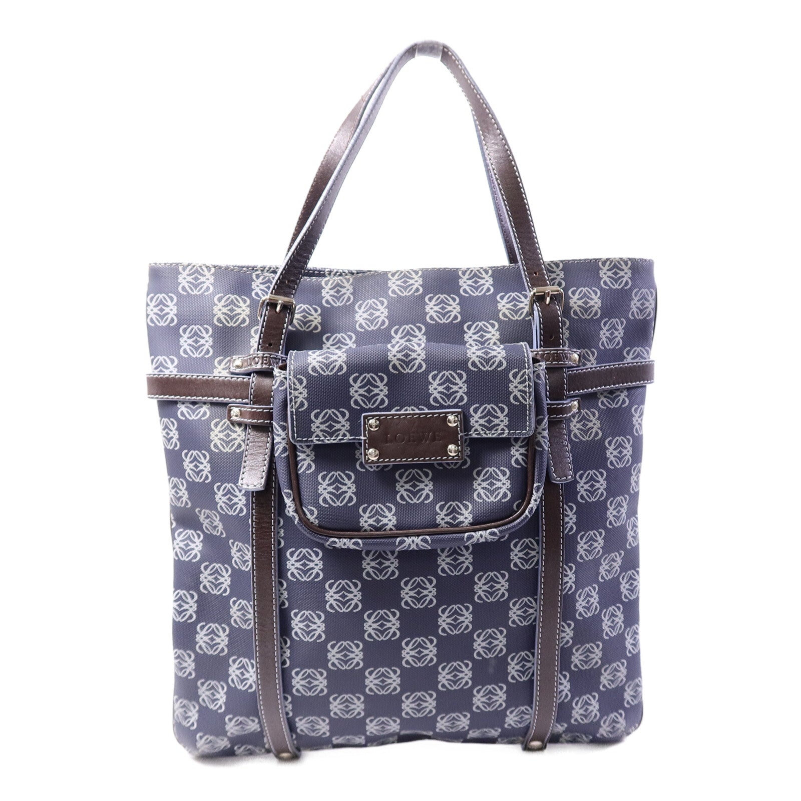 LOEWE 帆布Anagram Shoulder Bag肩背袋