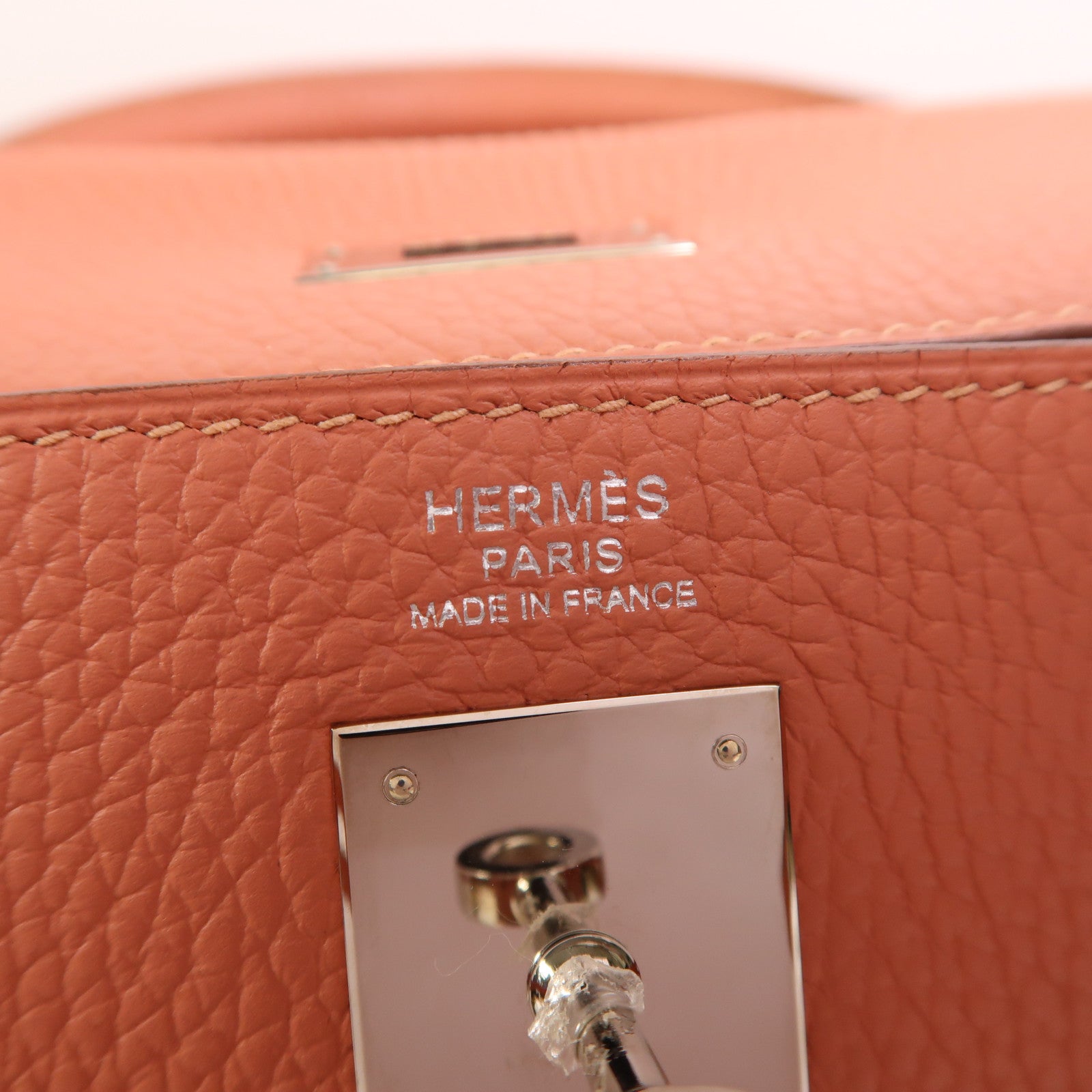 HERMES Clemence皮革Kelly 32 Amazon銀扣手挽肩背兩用袋Rose Tea