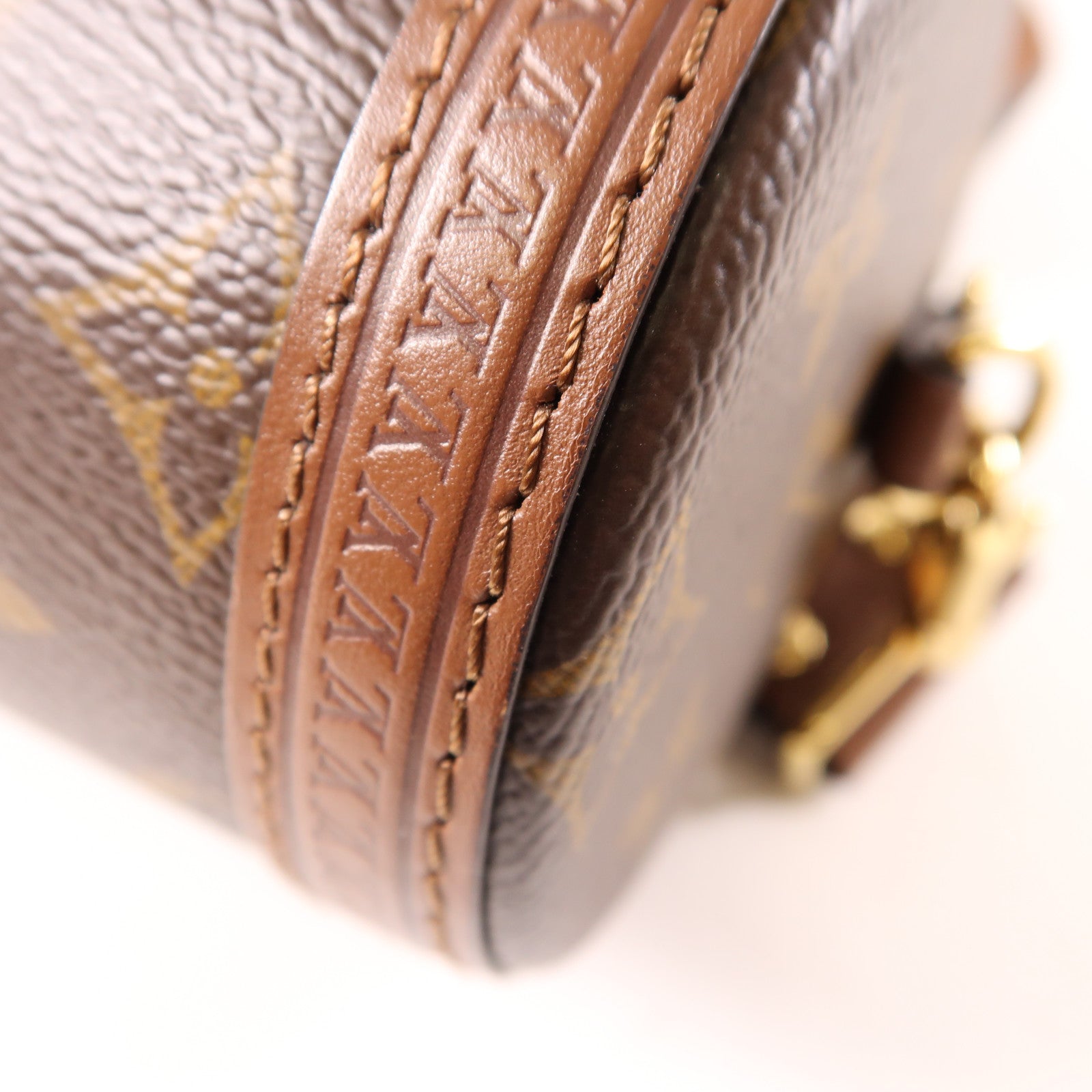 LOUIS VUITTON Monogram Papillon Trunk金扣鏈帶手挽肩背兩用袋棕色
