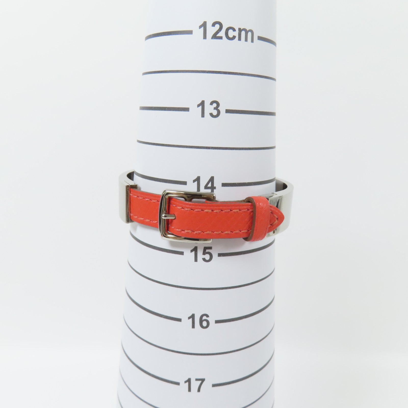 HERMES 金屬/Epsom皮革 Bracelet手鐲Rose Jaipur