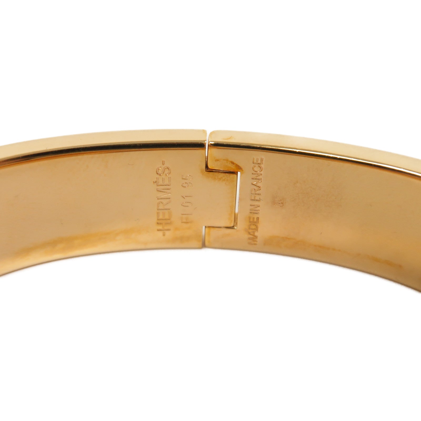 HERMES 金屬Clic H手鐲粉紅色
