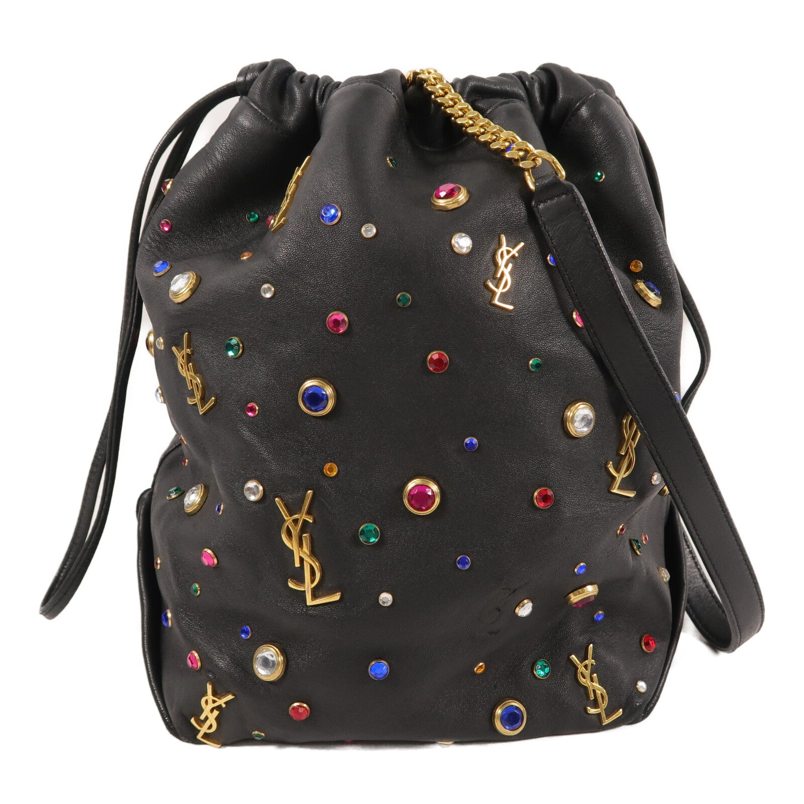 YVES SAINT LAURENT 牛皮皮革Chain Shoulder Bag鏈帶肩背袋