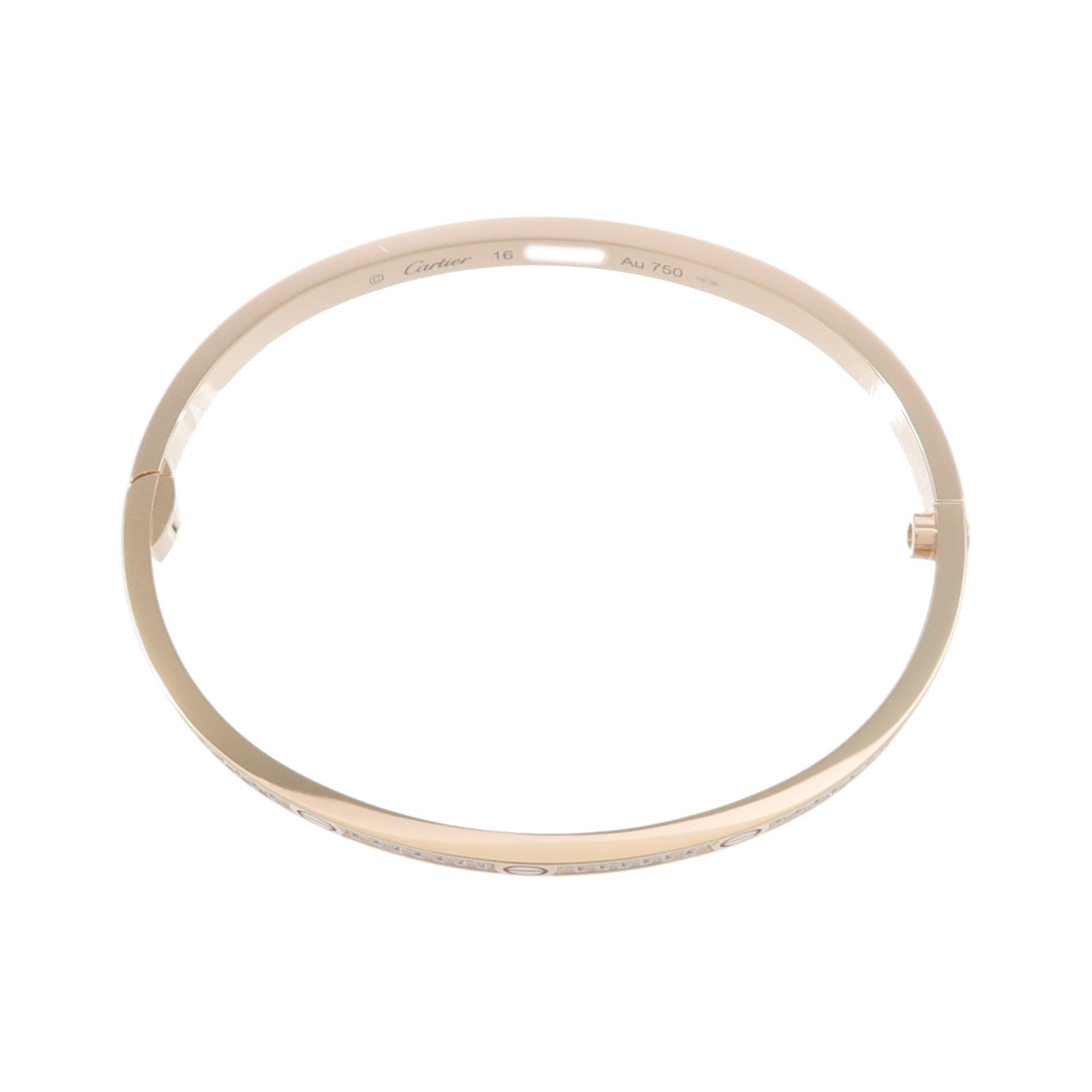 CARTIER 18K玫瑰金Love Bracelet鑽石手鏈
