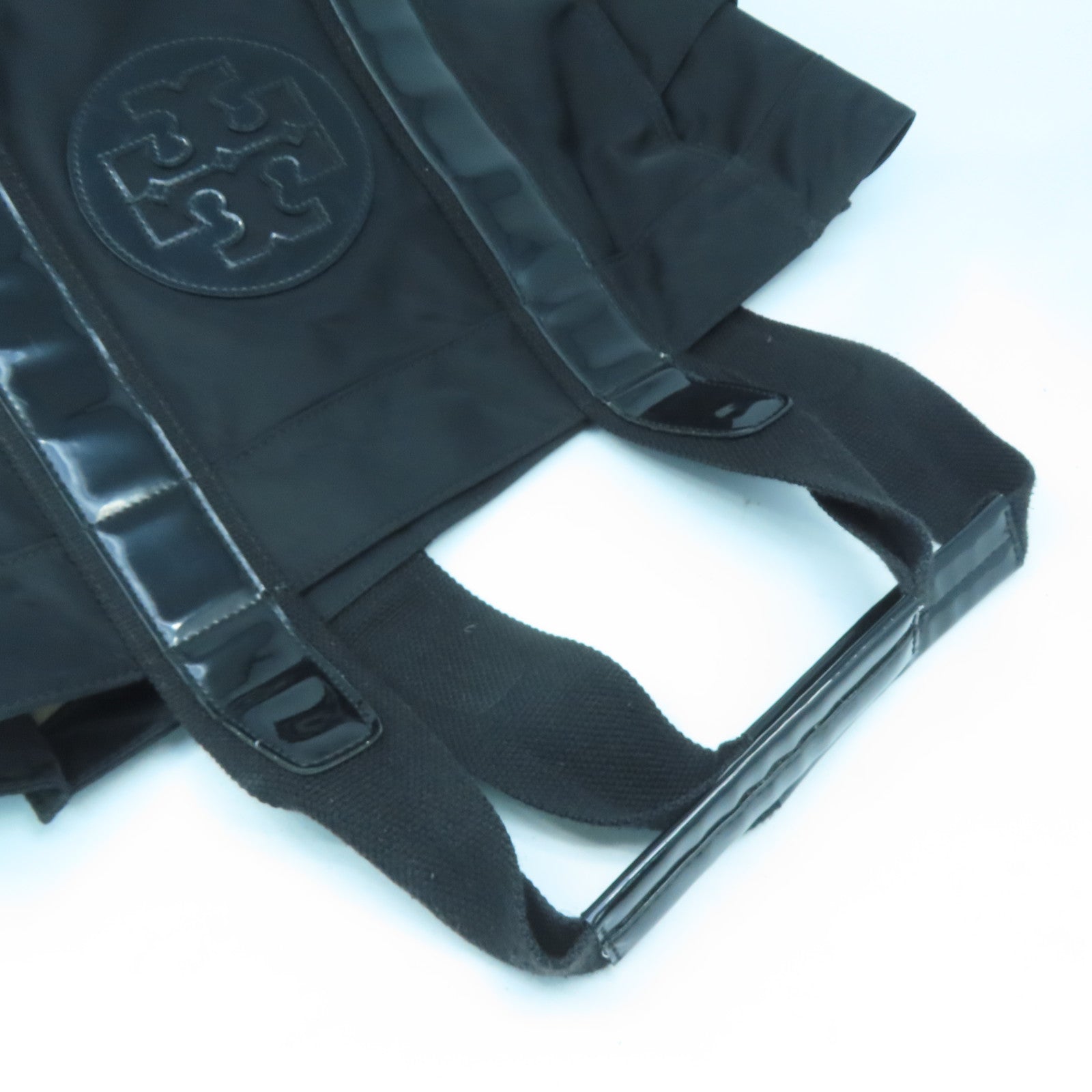 Tory Burch 【激減優惠】帆布Tote Bag金扣肩背袋黑色