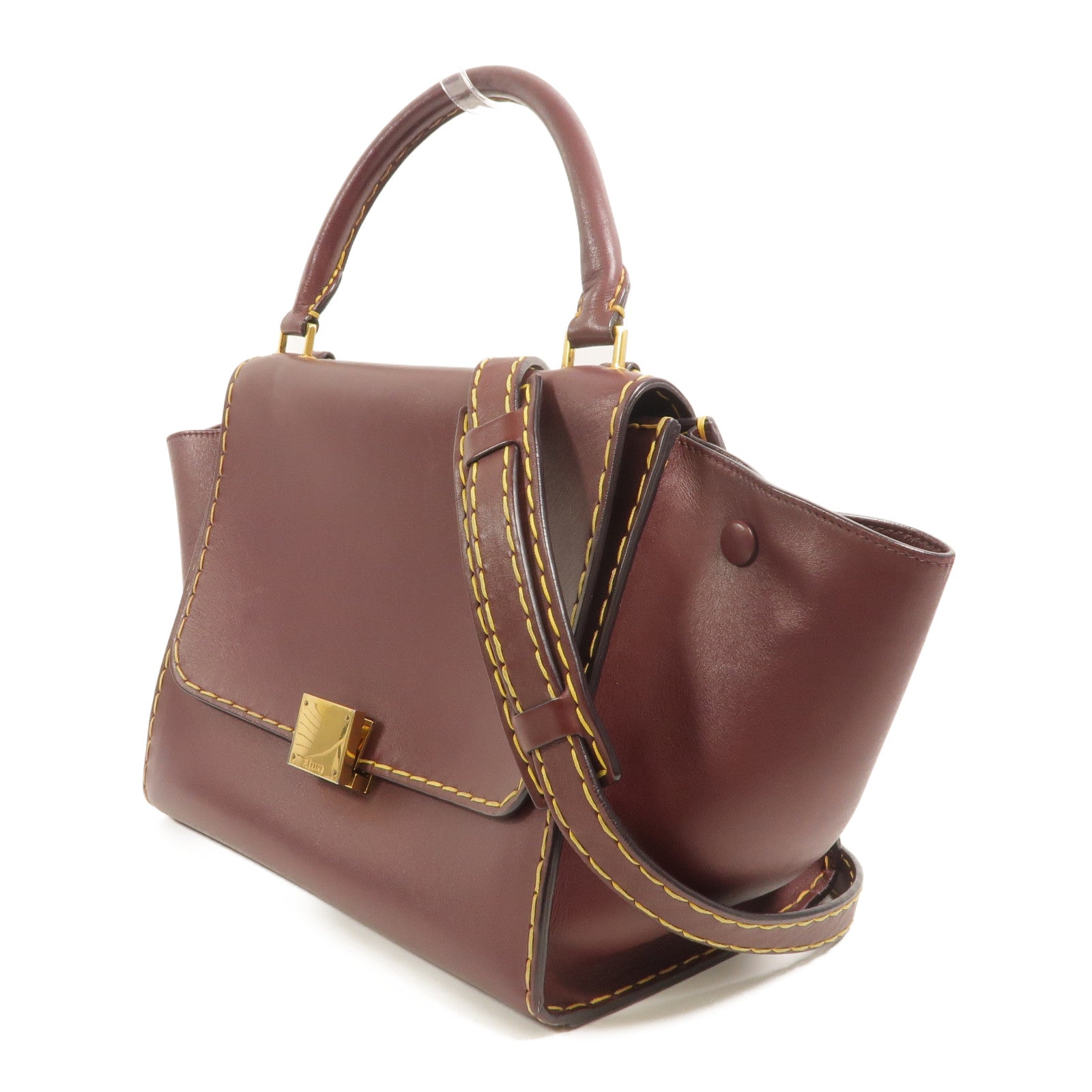CELINE 牛皮皮革Trapeze手挽肩背兩用袋