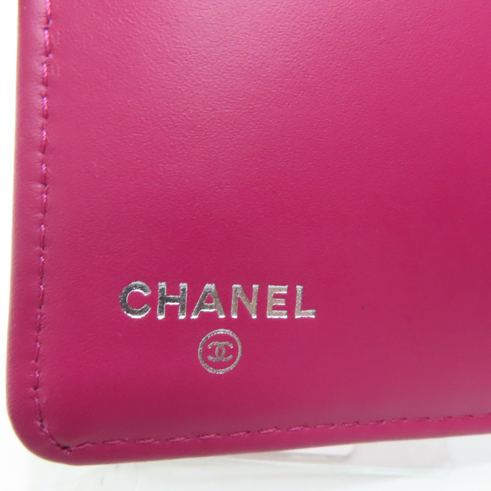 CHANEL 菱格漆皮皮革Long Wallet长钱包粉红色