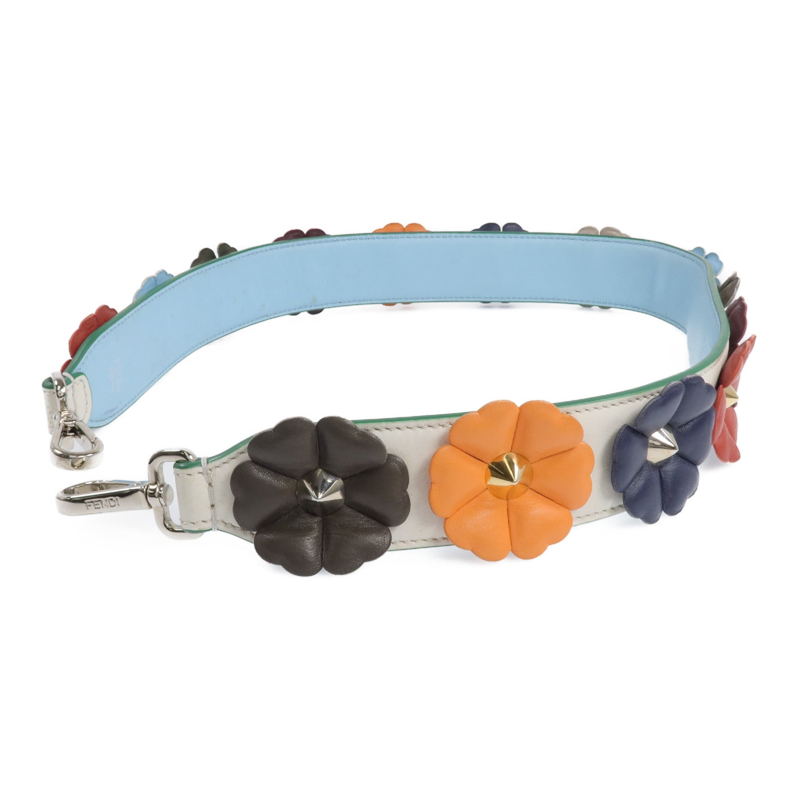 FENDI 牛皮皮革Strap銀扣肩背帶