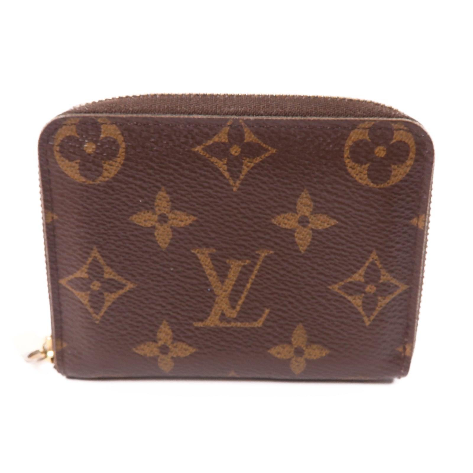 LOUIS VUITTON Monogram Zippy Coin Purse金扣零錢包棕色