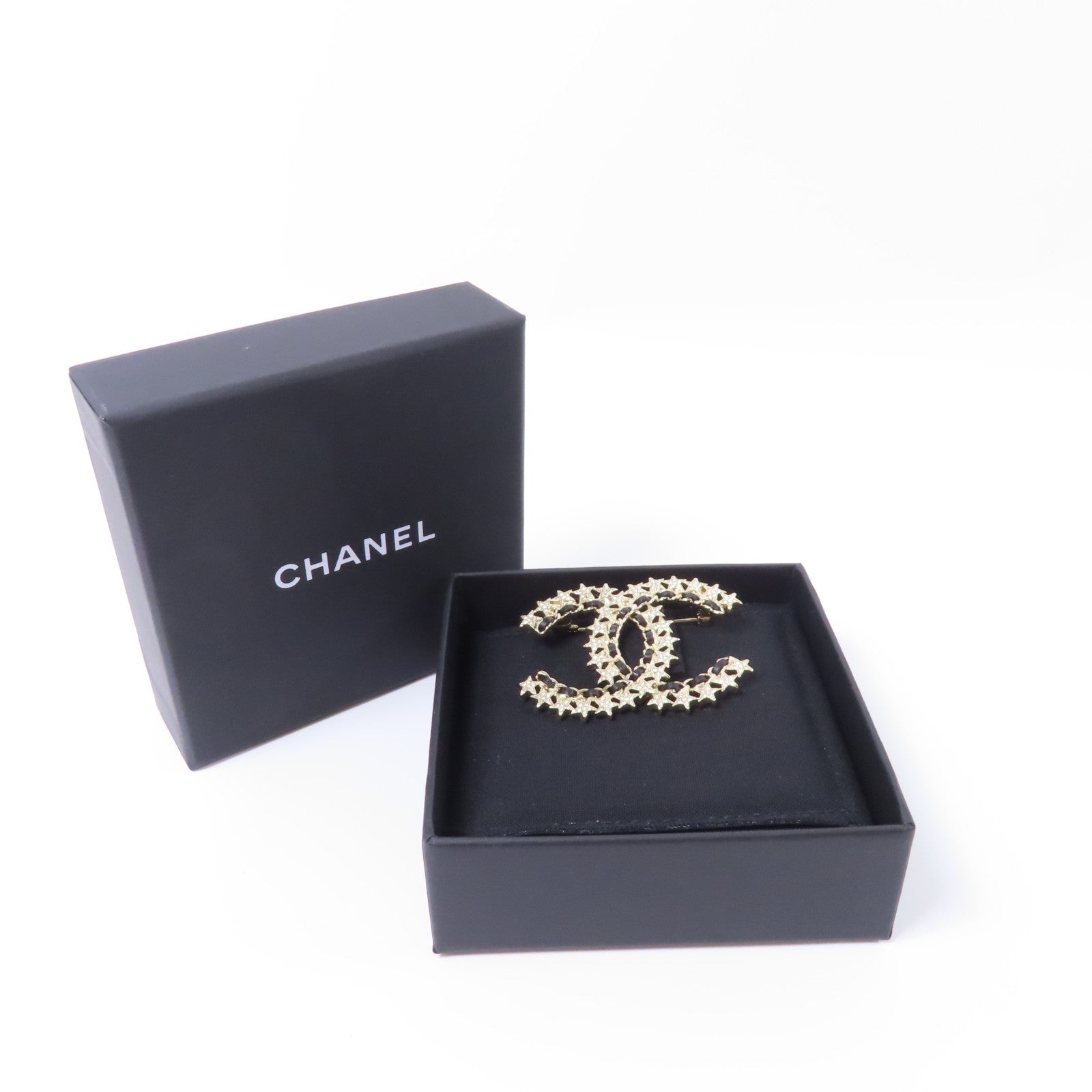 CHANEL 金屬Brooch胸針金色/黑色