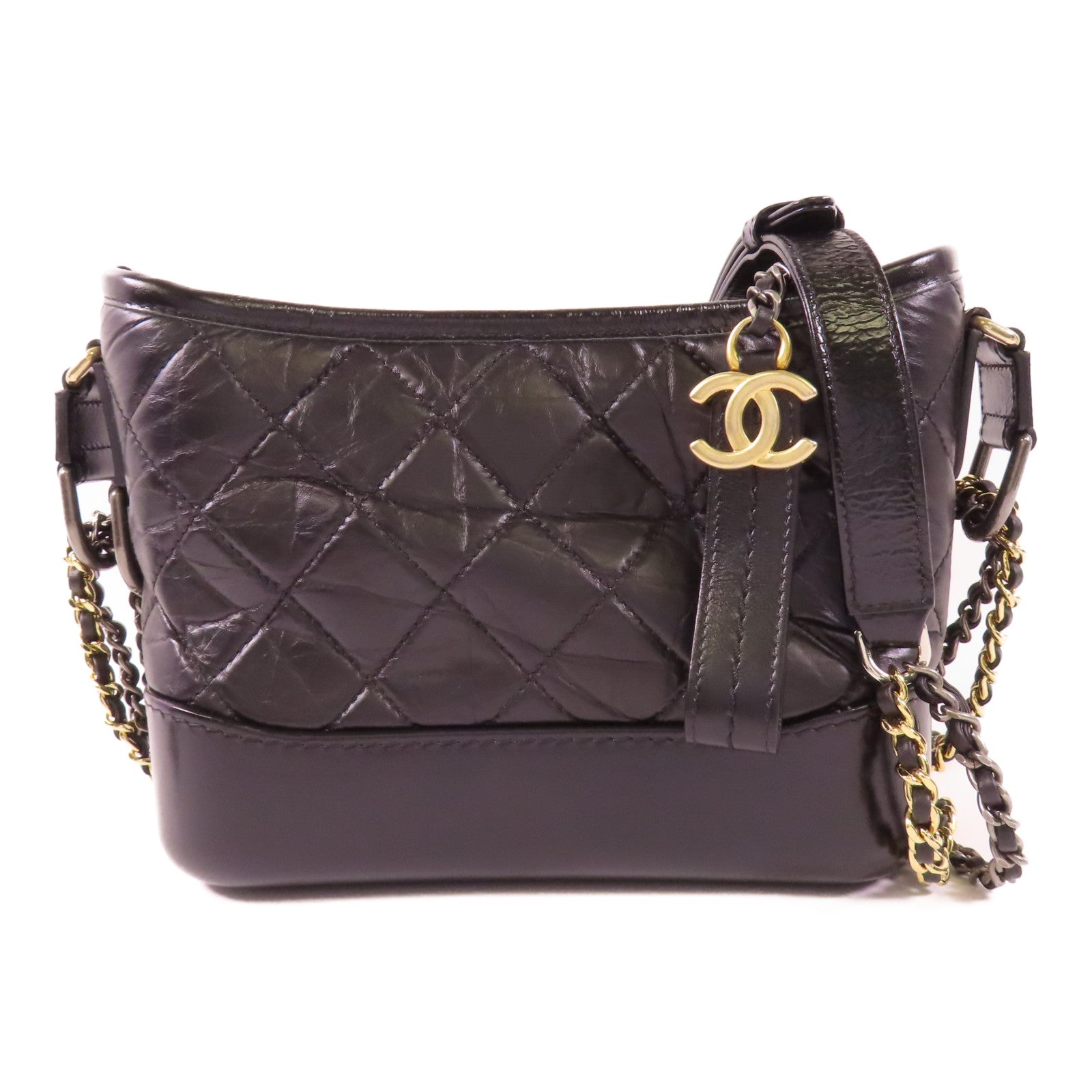 CHANEL 牛皮皮革Gabrielle鏈帶肩背袋