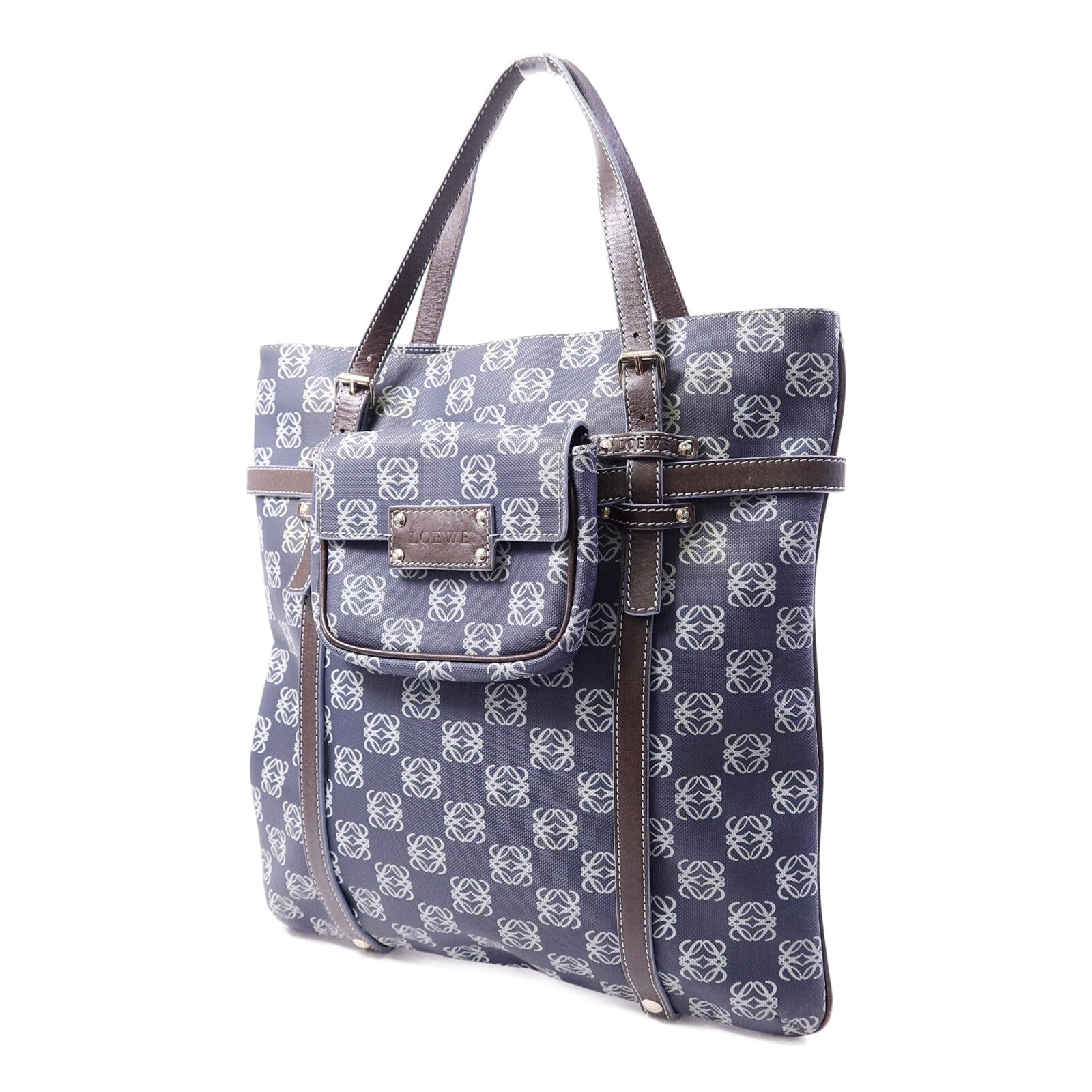 LOEWE 帆布Anagram Shoulder Bag肩背袋